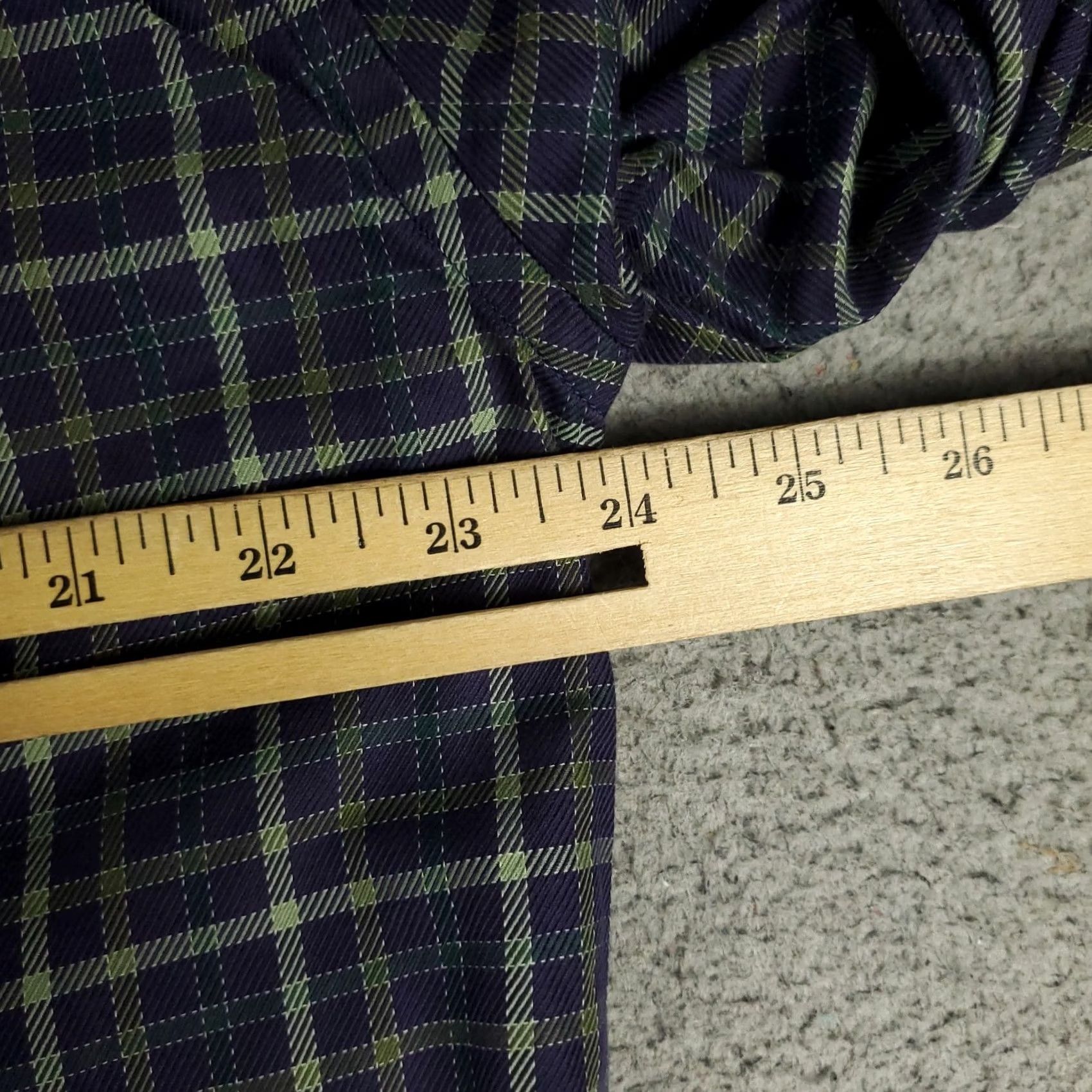 Faconnable Façonnable Shirt Mens Large Purple Plaid Flannel Button Up Long Sleeve Size US L / EU 52-54 / 3 - 5 Thumbnail