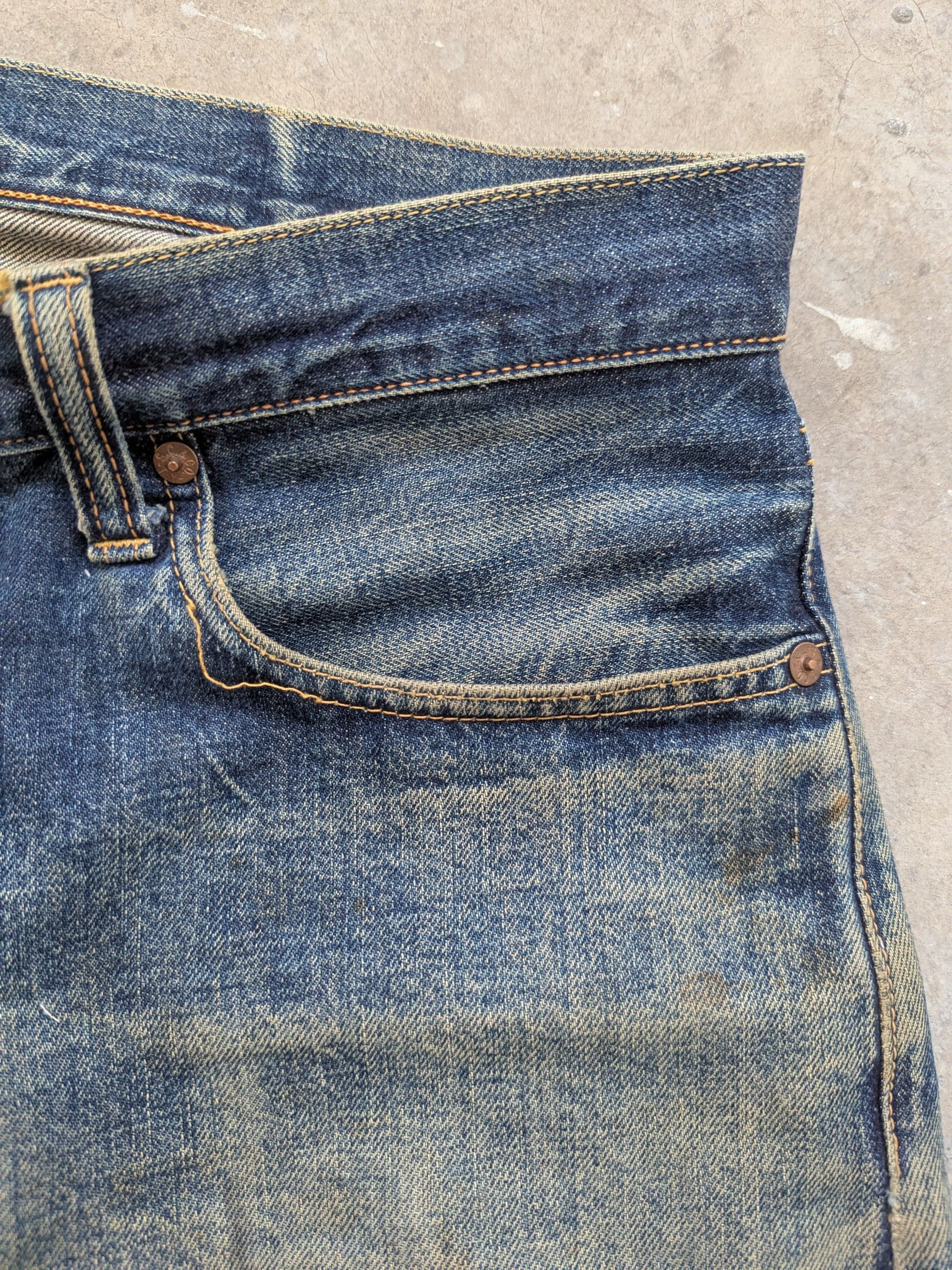 Sugar Cane × Vintage Vintage 90s Sugar Cane Selvedge Distressed Denim Size US 34 / EU 50 - 13 Thumbnail
