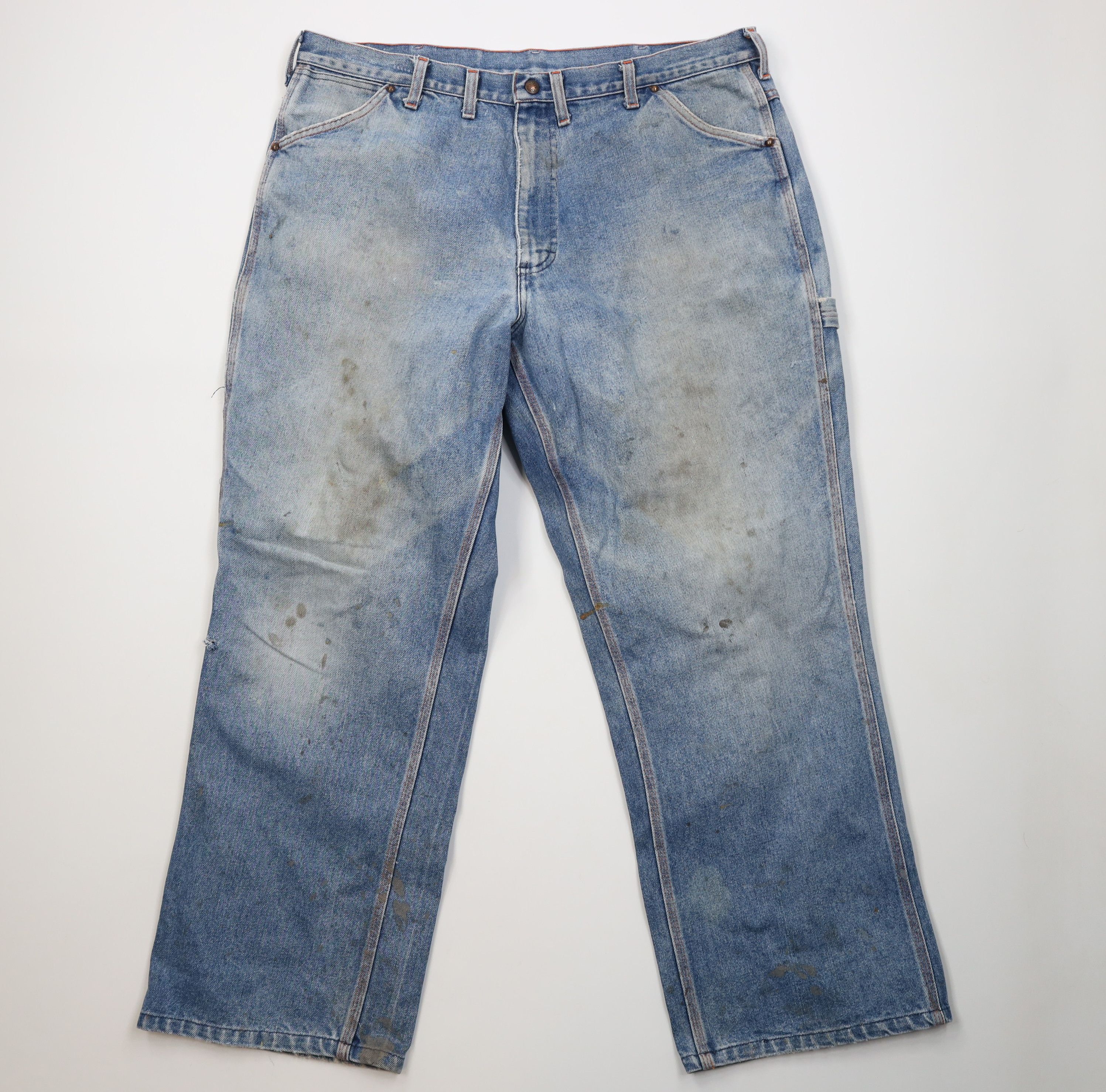Big Mac Vintage 90s Big Mac Baggy Wide Leg Denim Jeans Blue USA Size US 38 / EU 54 - 1 Thumbnail