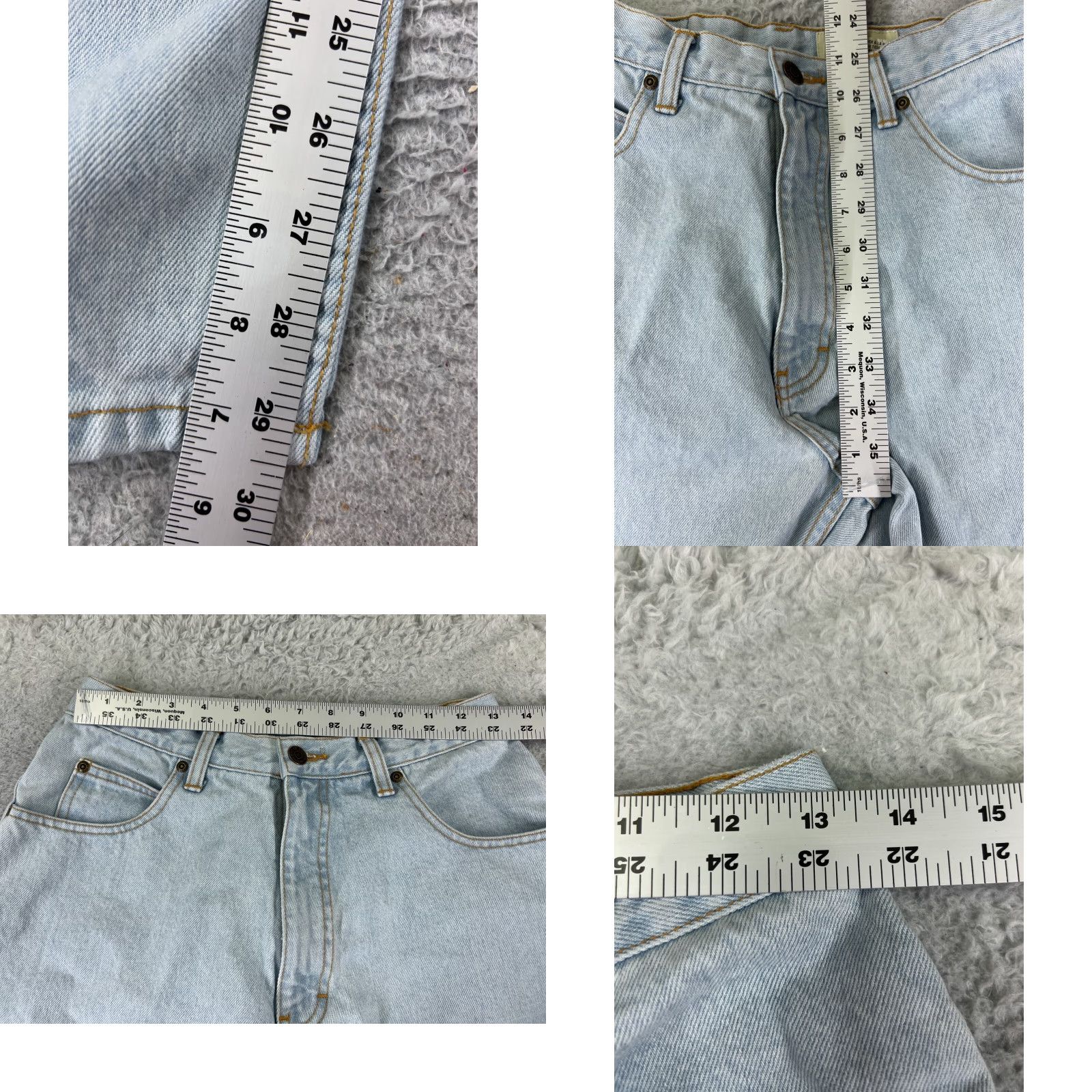 Eddie Bauer Eddie Bauer Jeans Womens 10 Blue Denim Straight Leg 100% Cotton Light Wash 25x29 Adult Regular 29.5 Inseam Mens Womens Girls Size 32" / US 10 / IT 46 - 8 Thumbnail
