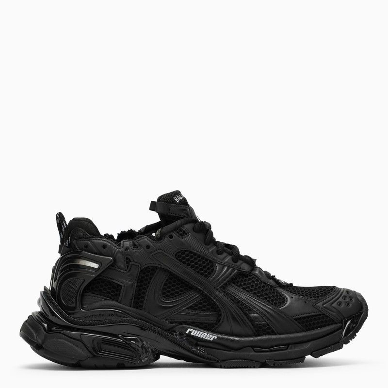 image of Balenciaga Low Runner Black Trainer Shoes, Men's (Size 8)