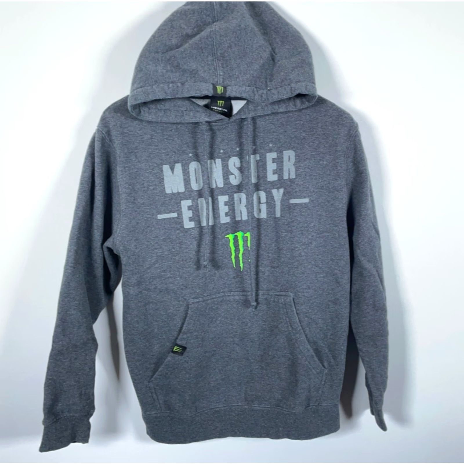 Vintage Monster Energy Hoodie Men Small Dark Gray Drawstring Sweatshirt Official Item Size US S / EU 44-46 / 1 - 2 Thumbnail