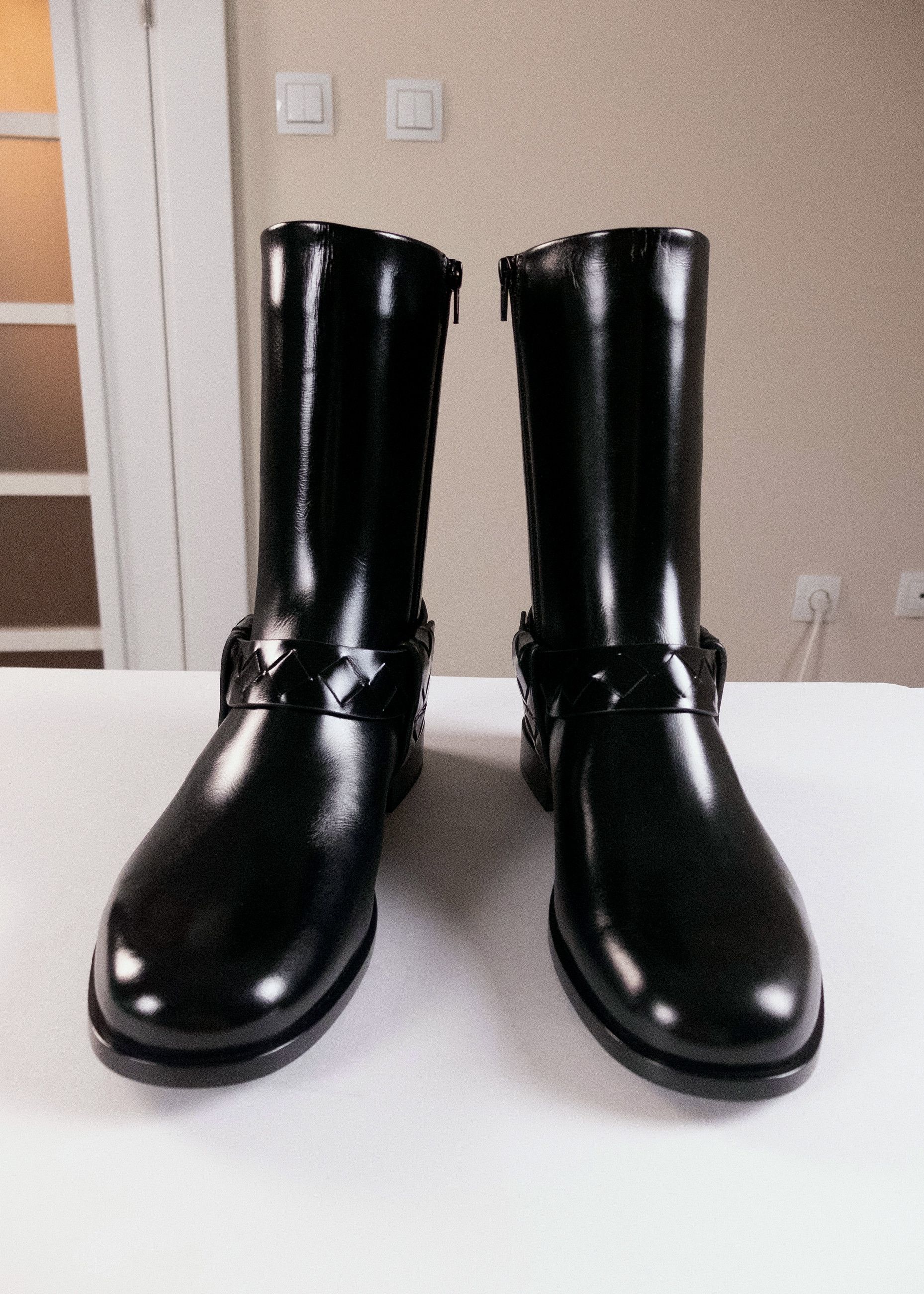 Bottega Veneta BOTTEGA VENETA Achille black leather tubular boots 10 43 q Size US 10 / EU 43 - 7 Thumbnail