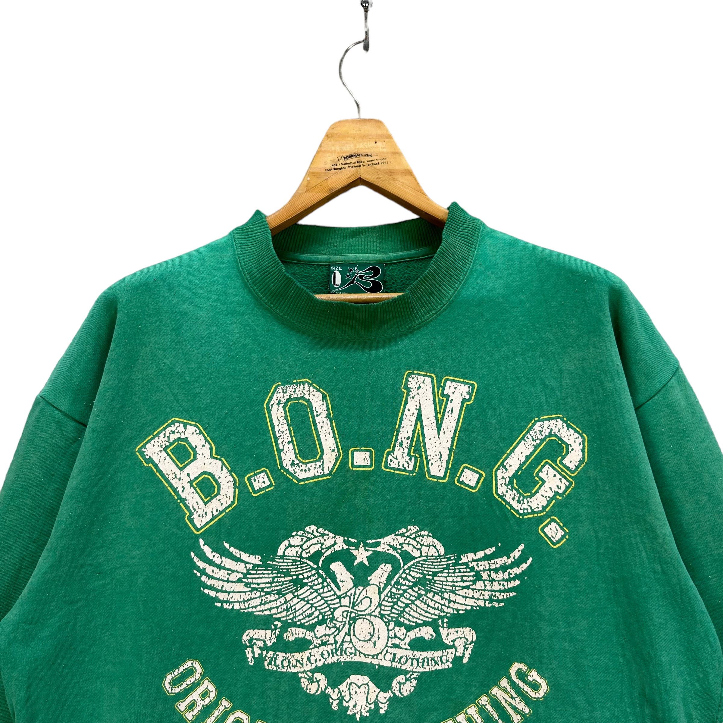 Japanese Brand BONG UK INTERNATIONAL BOG LOGO SWEATSHIRTS #7734-167 Size US L / EU 52-54 / 3 - 2 Thumbnail