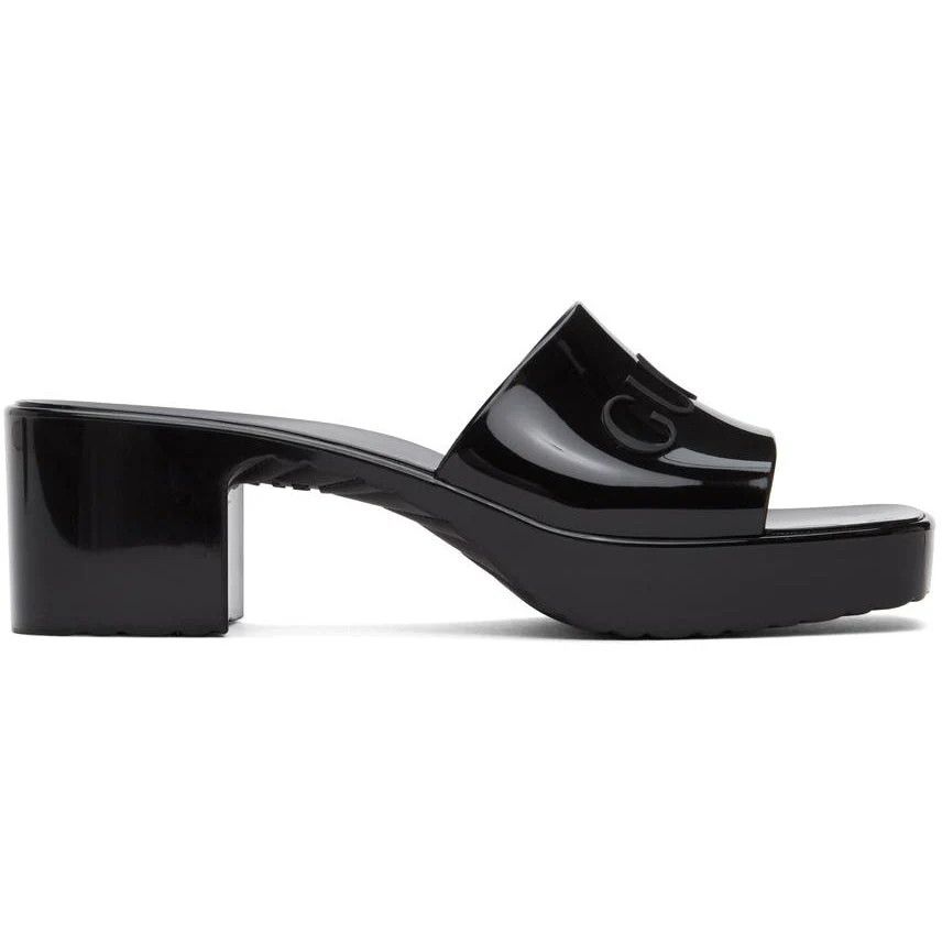 o1s1wg110225 Slide Heeled Sandals in Black
