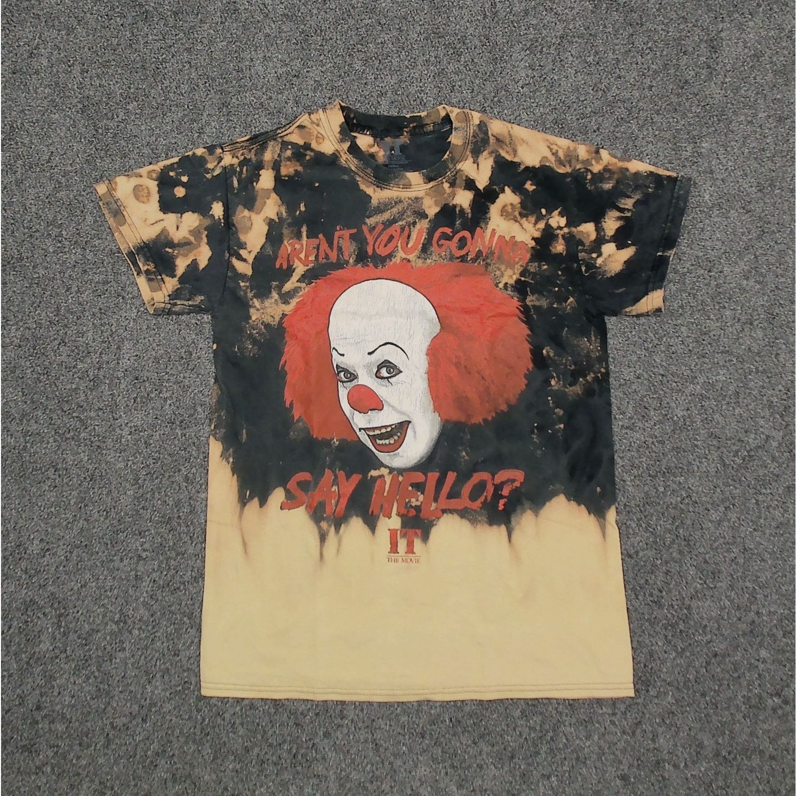 Other Custom 1-of-1 Bleach Wash IT Pennywise Horror Tee Size US S / EU 44-46 / 1 - 3 Thumbnail
