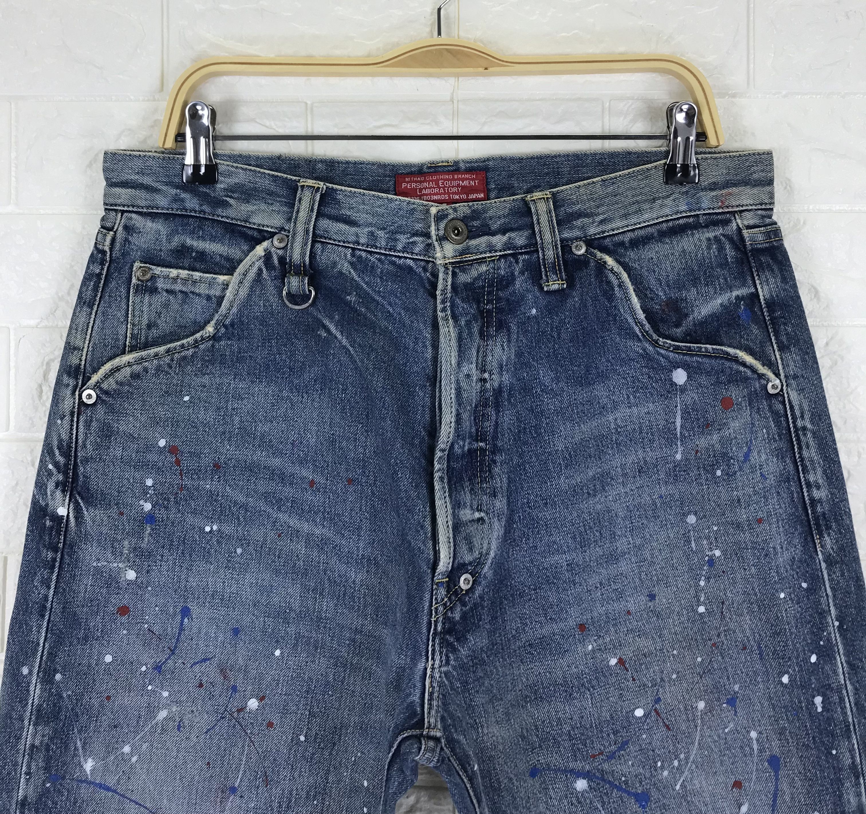 Nitraid Vintage Nitraid Japanese Paint Splatter Jeans Size US 34 / EU 50 - 2 Thumbnail
