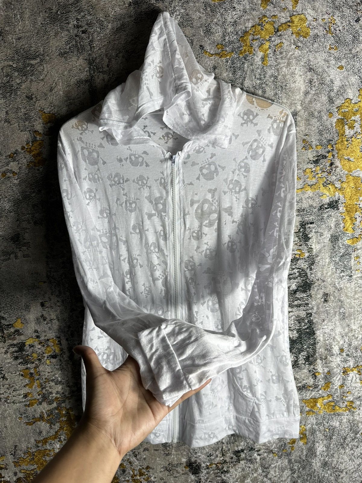Beauty Beast IF SIX WAS NINE LGB STYLE SKULL AOP TRANSPARENT WHITE HOODIE Size US L / EU 52-54 / 3 - 2 Thumbnail