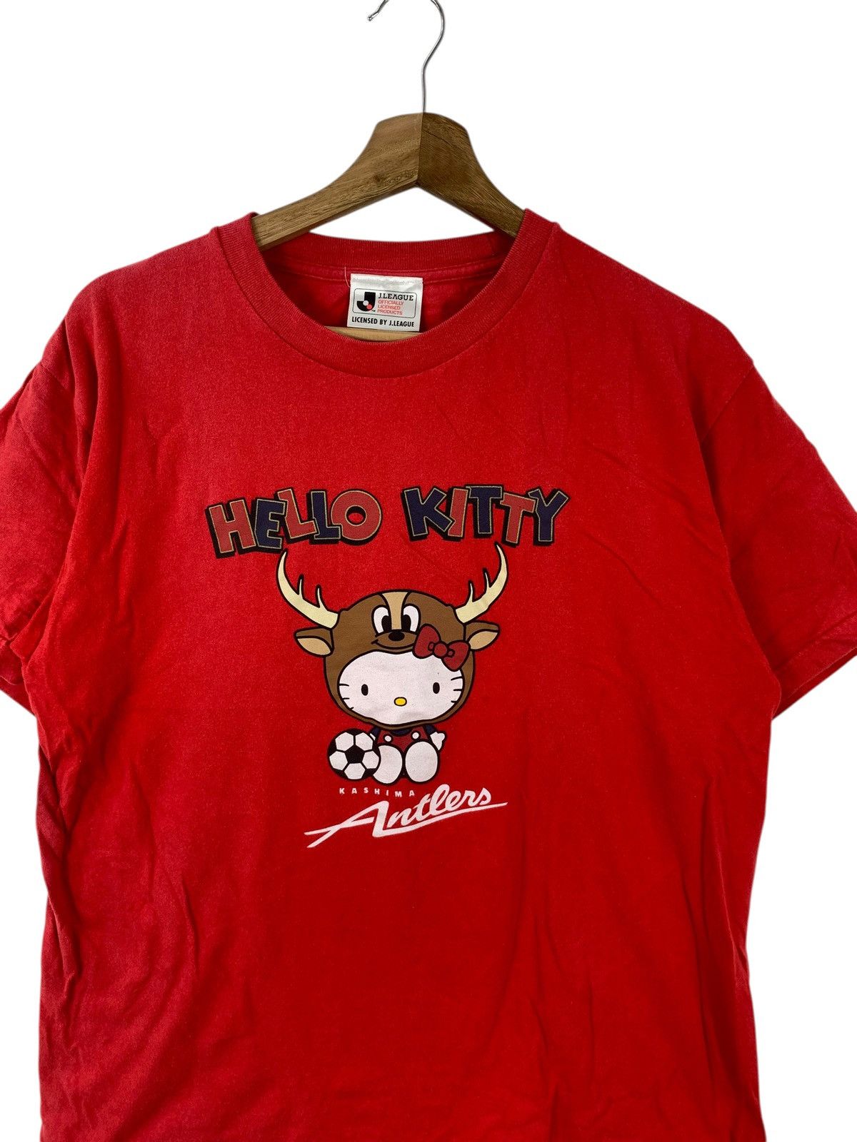 Vintage Vintage HELLO KITTY x KASHIMA ANTLERS Football Tee Shirt Top Size L / US 10 / IT 46 - 6 Thumbnail