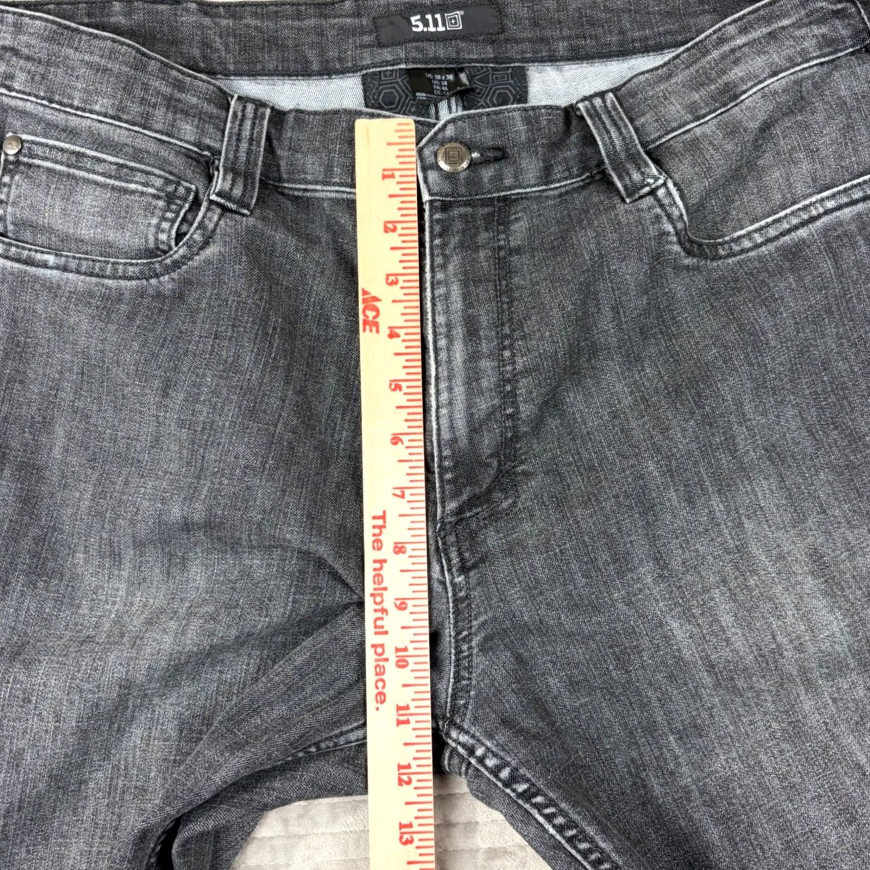 Vintage 5.11 Tactical Defender-Flex Slim Jeans Mens 38x33 Gray Black 74465-150 Denim Slim Jeans Straight Casual Mens Size US 38 / EU 54 - 5 Thumbnail