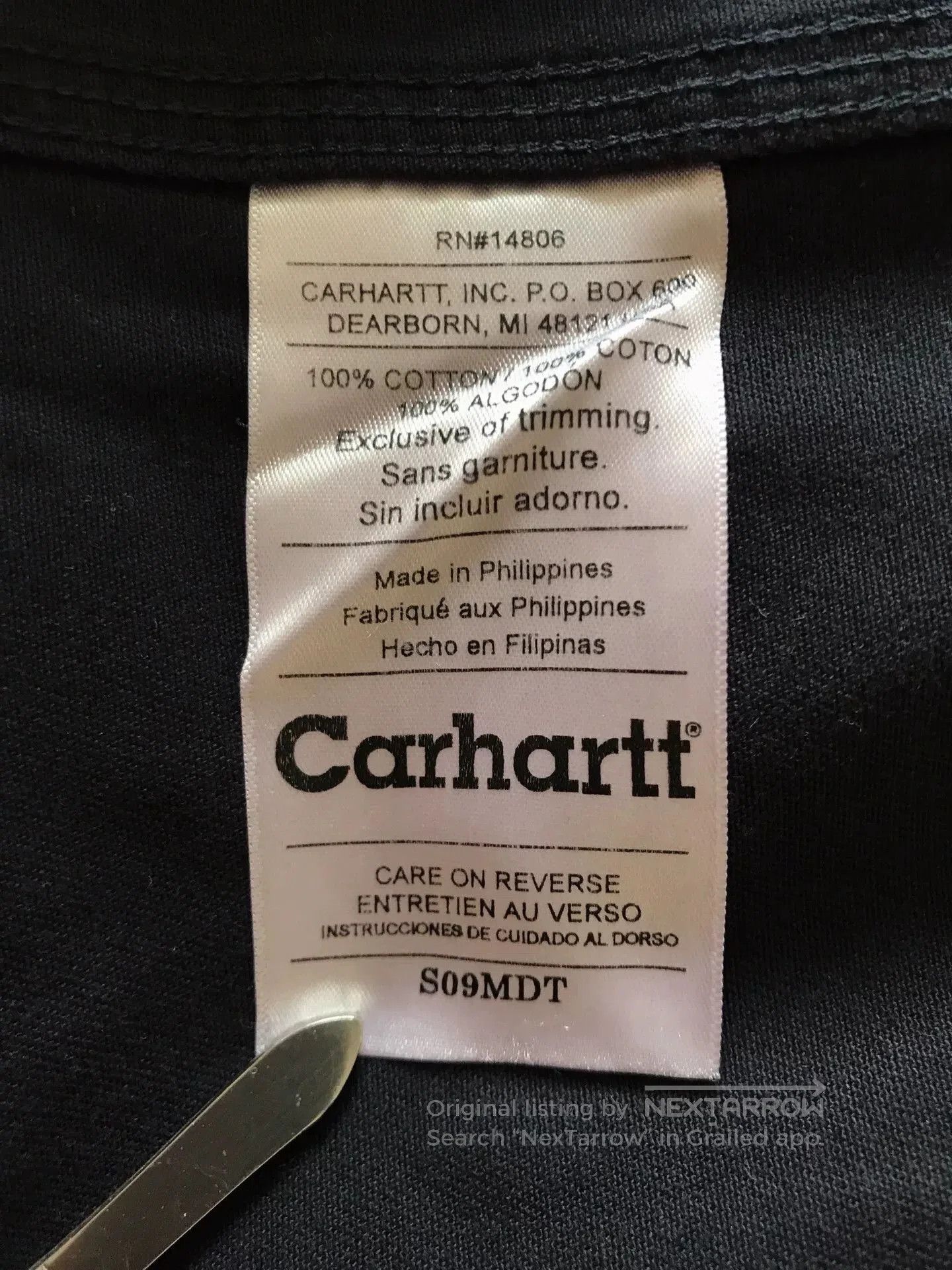 Carhartt Carhartt S09 MDT Midnight Blue Work Shirt. Size US L / EU 52-54 / 3 - 9 Thumbnail