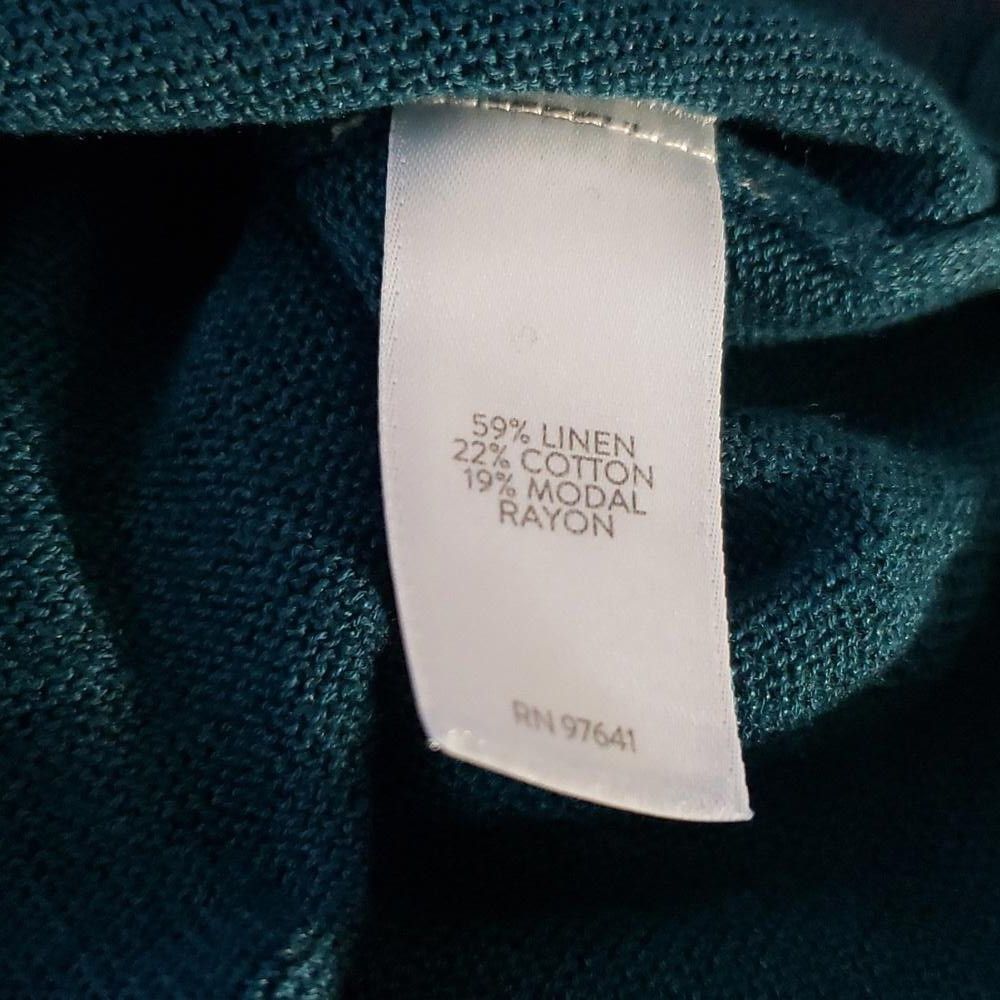 Designer CT794 J.Jill Ladies Dark Teal Crew Neck Sweater M Size M / US 6-8 / IT 42-44 - 7 Thumbnail