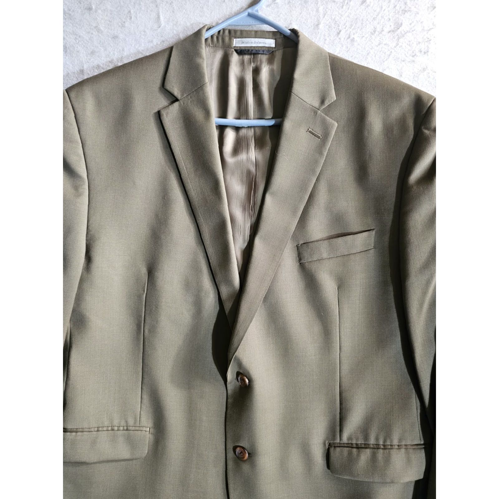 Ralph Lauren VINTAGE Ralph Lauren Sport Coat Jacket 46 Reg Beige Wool 2-Button Notch Lapel Mens Size US S / EU 44-46 / 1 - 2 Thumbnail