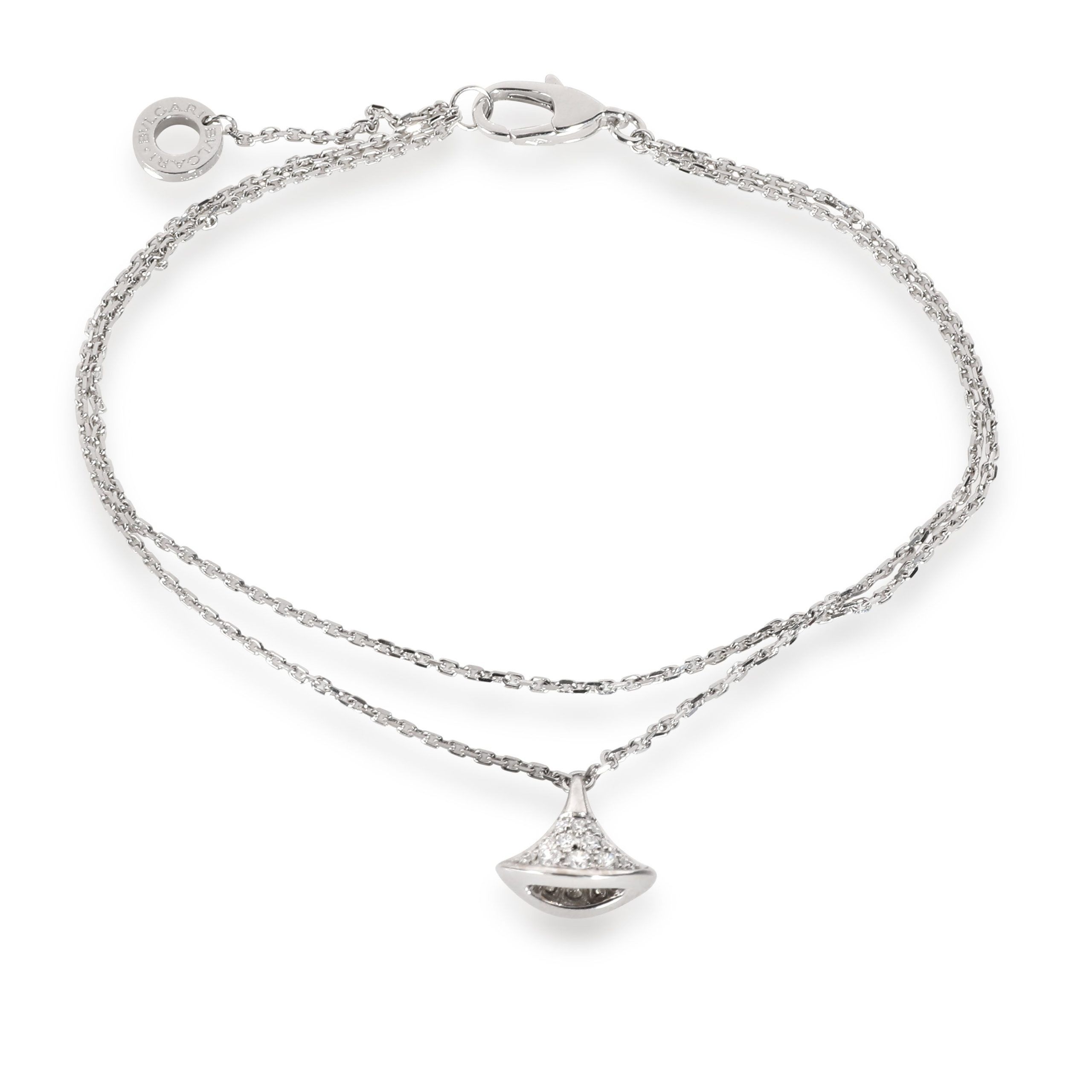 image of Bvlgari Diva's Dream Diamond Bracelet In 18K White Gold 0.26 Ctw, Women's