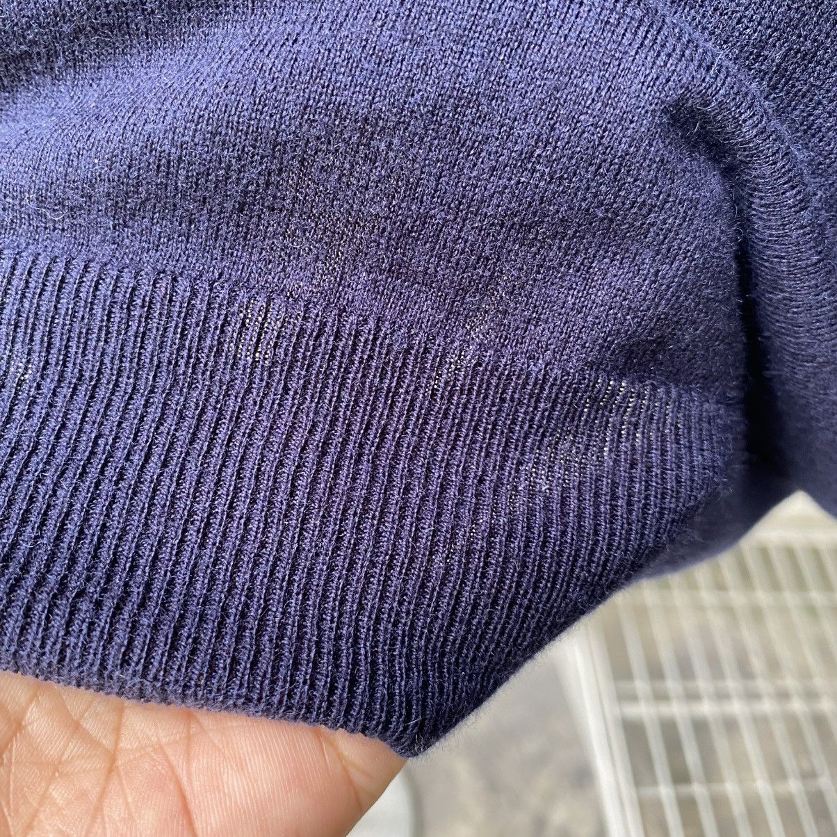 Zucca Zucca Navy Blue V-Neck Knit Sweater Size M / US 6-8 / IT 42-44 - 20 Thumbnail