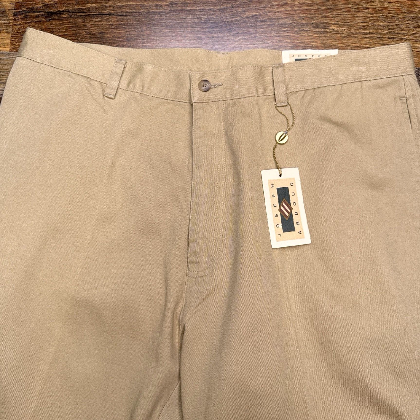 Joseph Abboud Joseph Abboud Pants Mens Regular Straight 38x32 Khaki Brown High Rise Twill Cotton Workwear Formal Solid KD Size US 38 / EU 54 - 2 Thumbnail