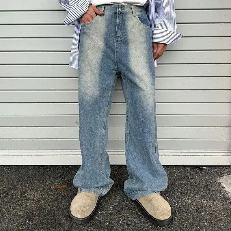 Japanese Brand Retro wide leg loose inverted pocket jeans Size US 32 / EU 48 - 4 Thumbnail