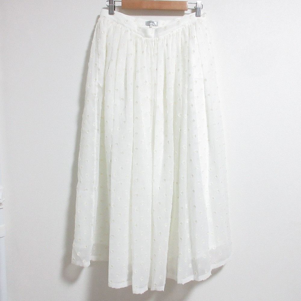 Other Other T-mat Masaki-Paris Dot Jacquard Flare Skirt Textile Skirts DUTY FREE for USA Size ONE SIZE - 1 Thumbnail