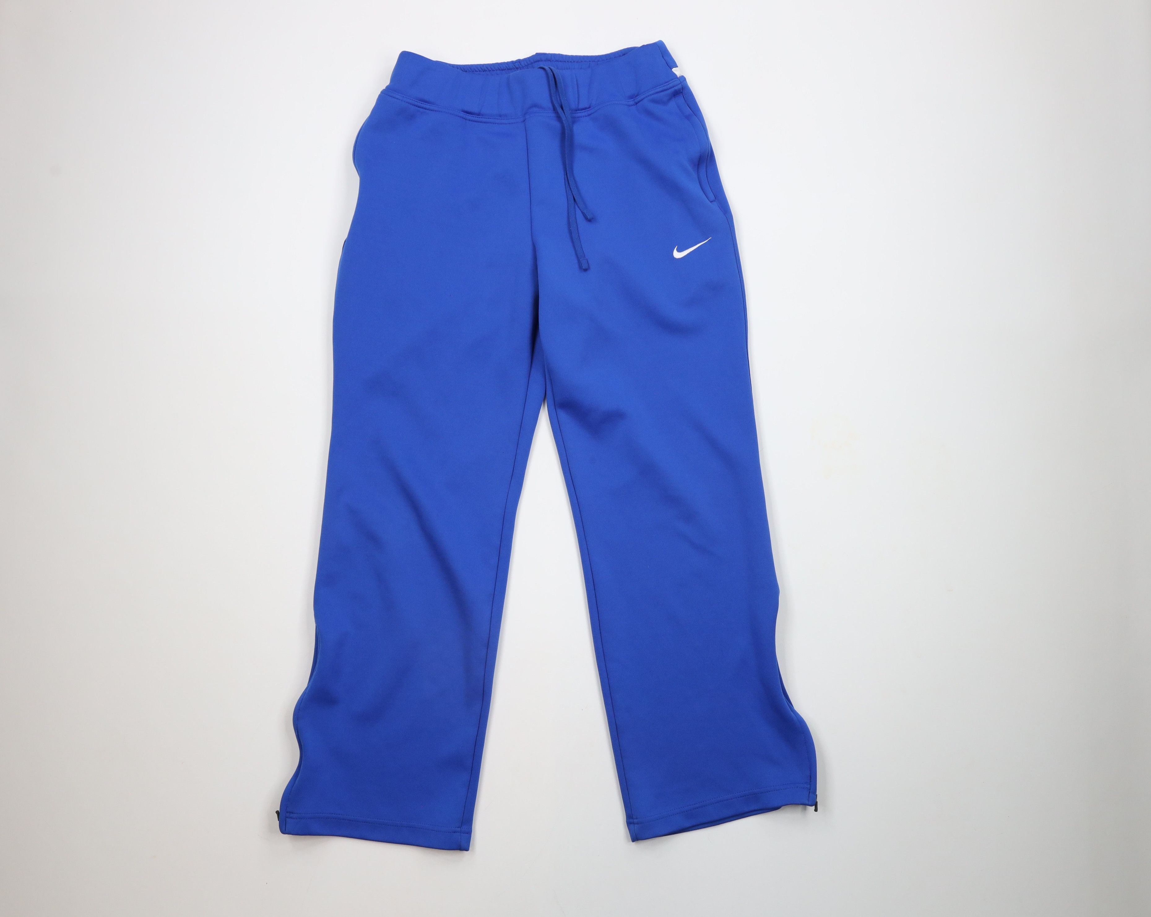 Nike × Vintage Vintage Nike Mini Swoosh Wide Leg Sweatpants Royal Blue Size US 34 / EU 50 - 1 Thumbnail