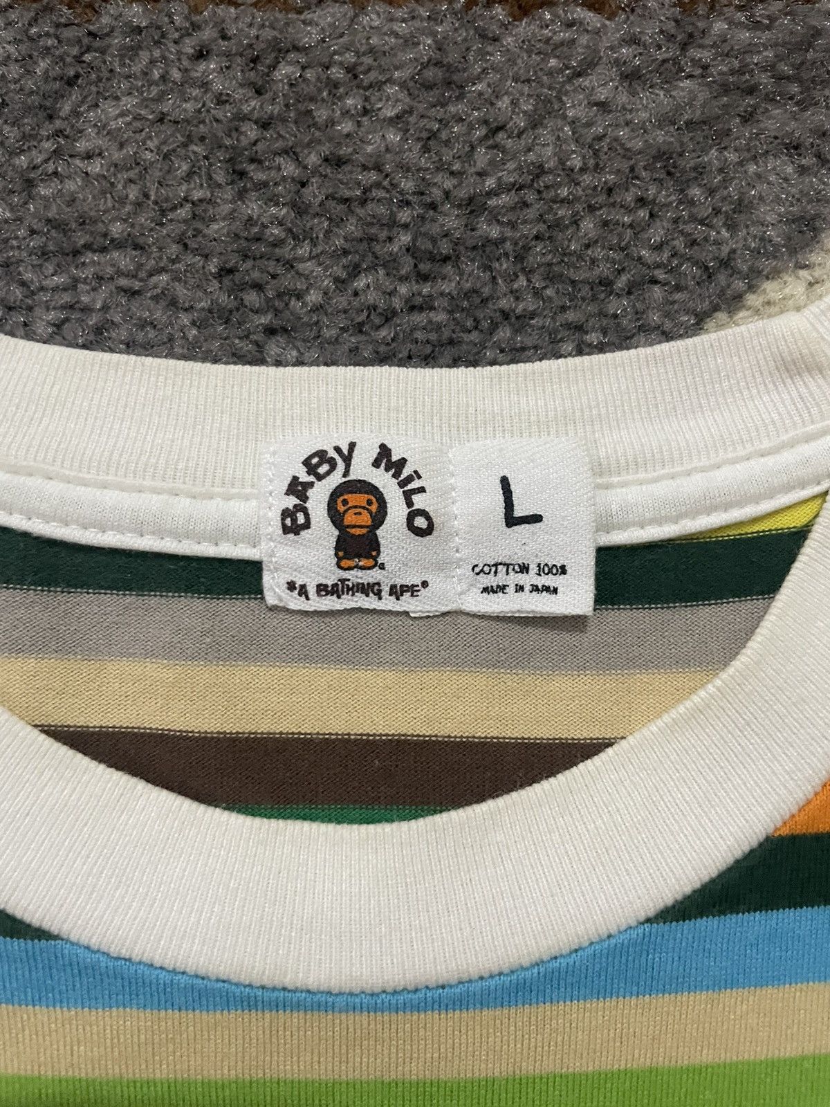 Bape Bape Baby Milo Striped LS Size US L / EU 52-54 / 3 - 6 Thumbnail