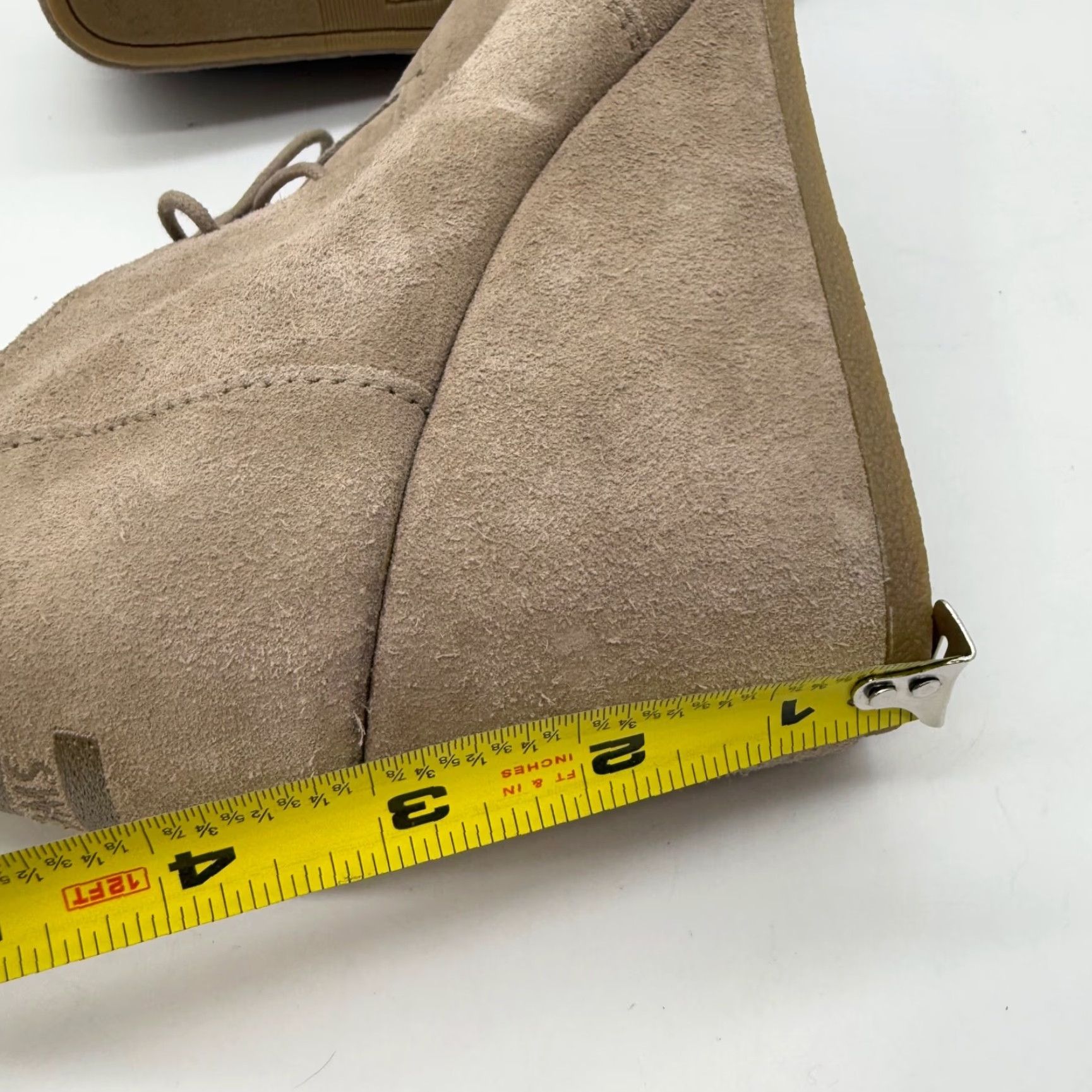 Toms TOMS Desert Bootie Womens Beige Suede Wedge Heel Ankle Boot Size 12 Lace Up Size US 12 / IT 42 - 2 Thumbnail