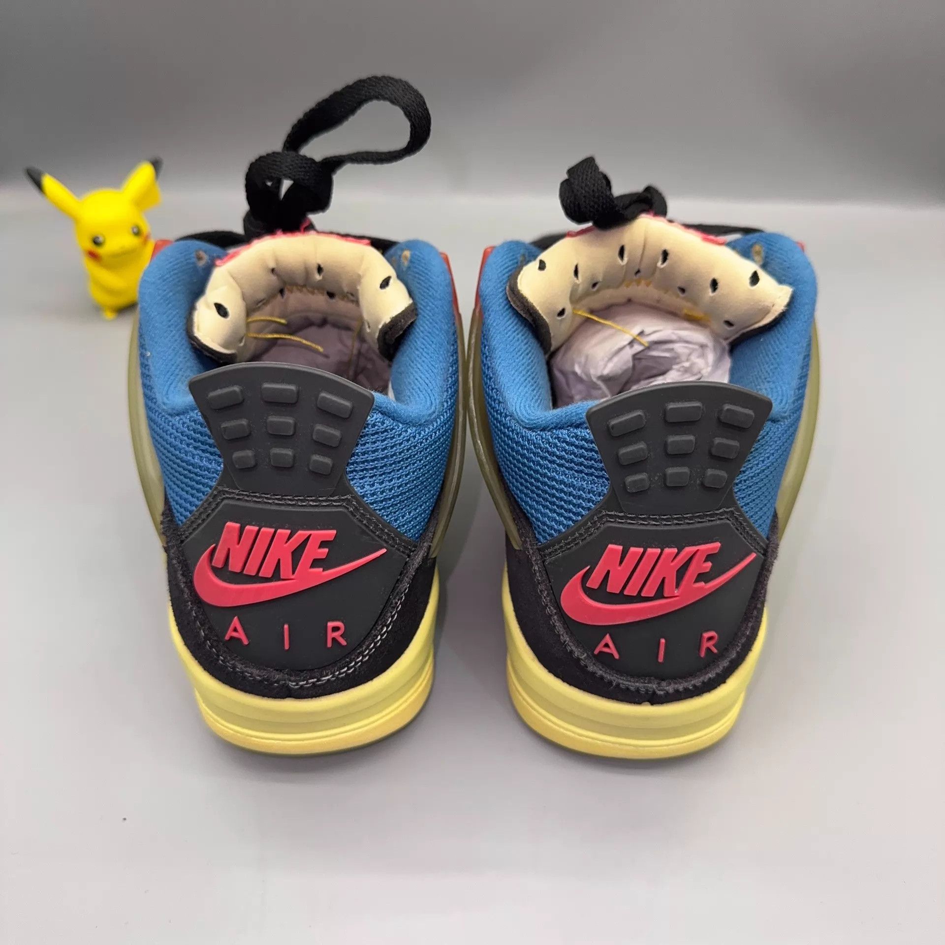 Nike Jordan AJ4 Union Black/Blue 38.5 Size US 8 / IT 38 - 3 Thumbnail