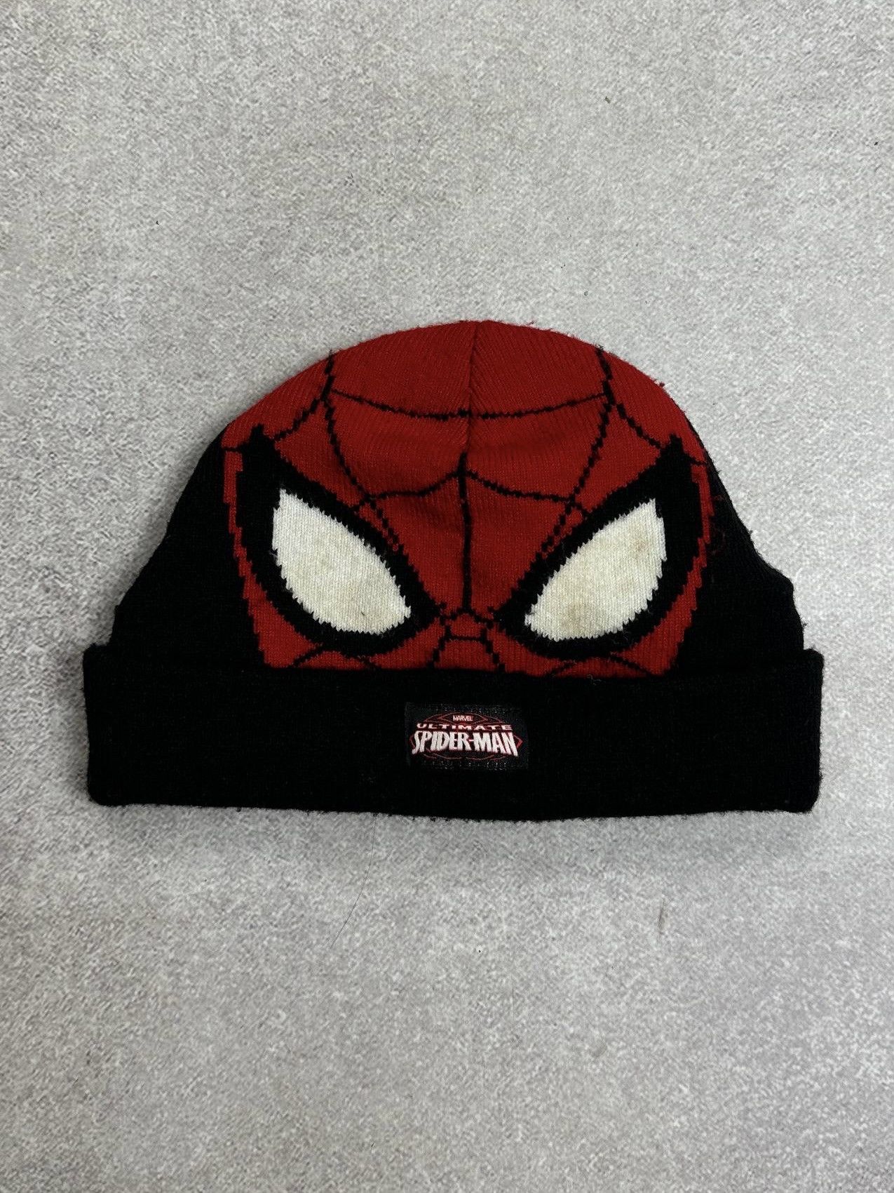 Vintage Vintage Spider Man Marvel Beanie Hat Os Size ONE SIZE - 1 Thumbnail