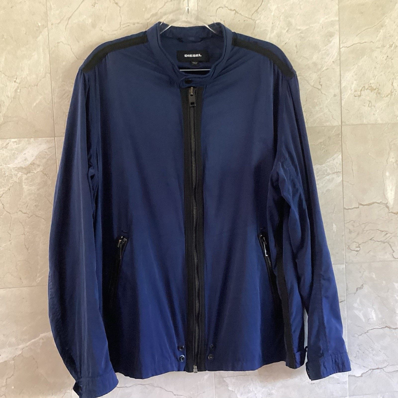 Diesel Diesel Zip Track Jacket XL Navy Minimalist Streetwear Size US XL / EU 56 / 4 - 2 Thumbnail