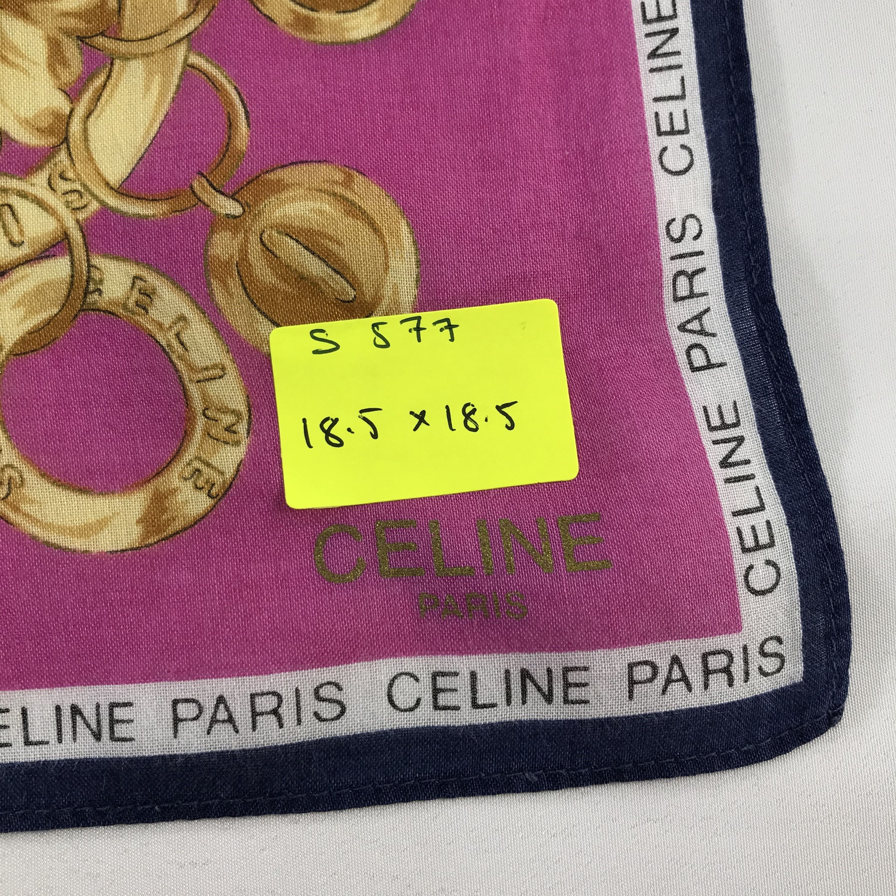 Celine × Vintage Celine Bandana / Handkerchief / Neckerchief - S577 Size ONE SIZE - 5 Thumbnail