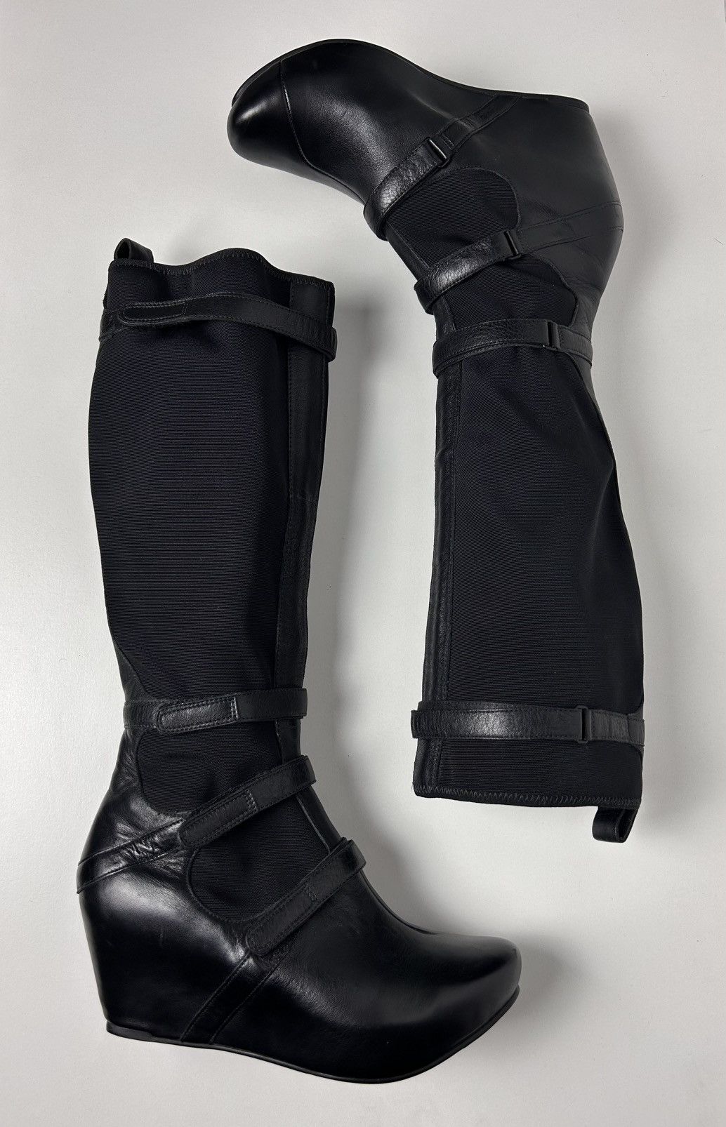 Other Unique wedge leather boots Size US 8 / IT 38 - 2 Thumbnail