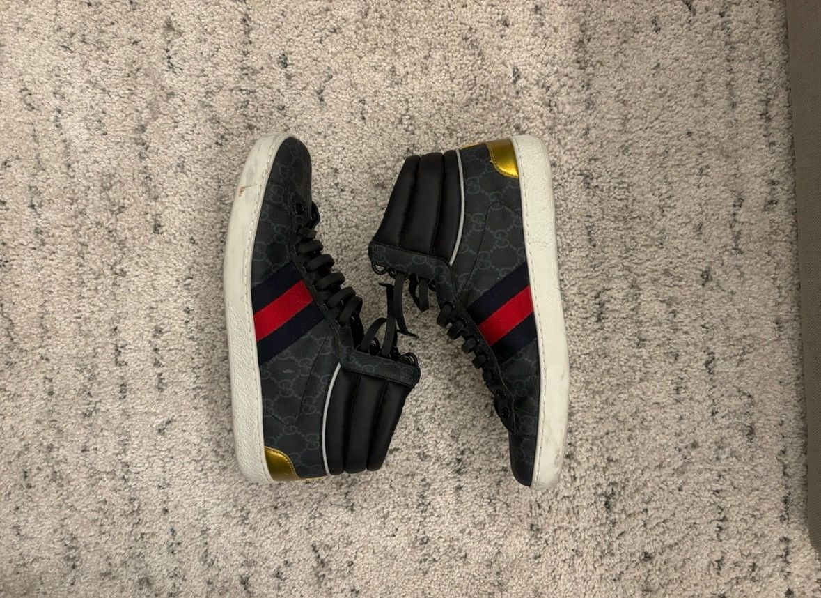 Gucci LEATHER GUCCI ACE GG SNEAKER Size US 7 / IT 37 - 2 Thumbnail