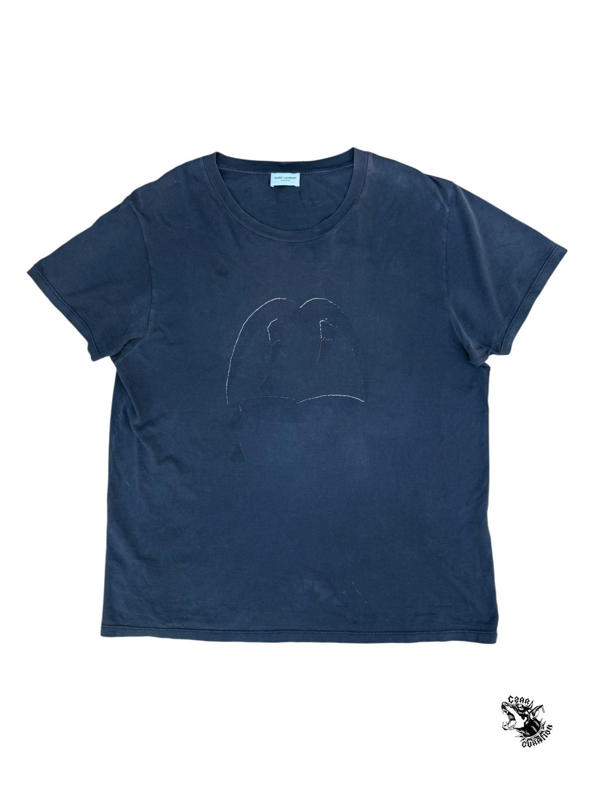 Saint Laurent Paris Saint Laurent blood tooth t shirt Size US L / EU 52-54 / 3 - 1 Thumbnail