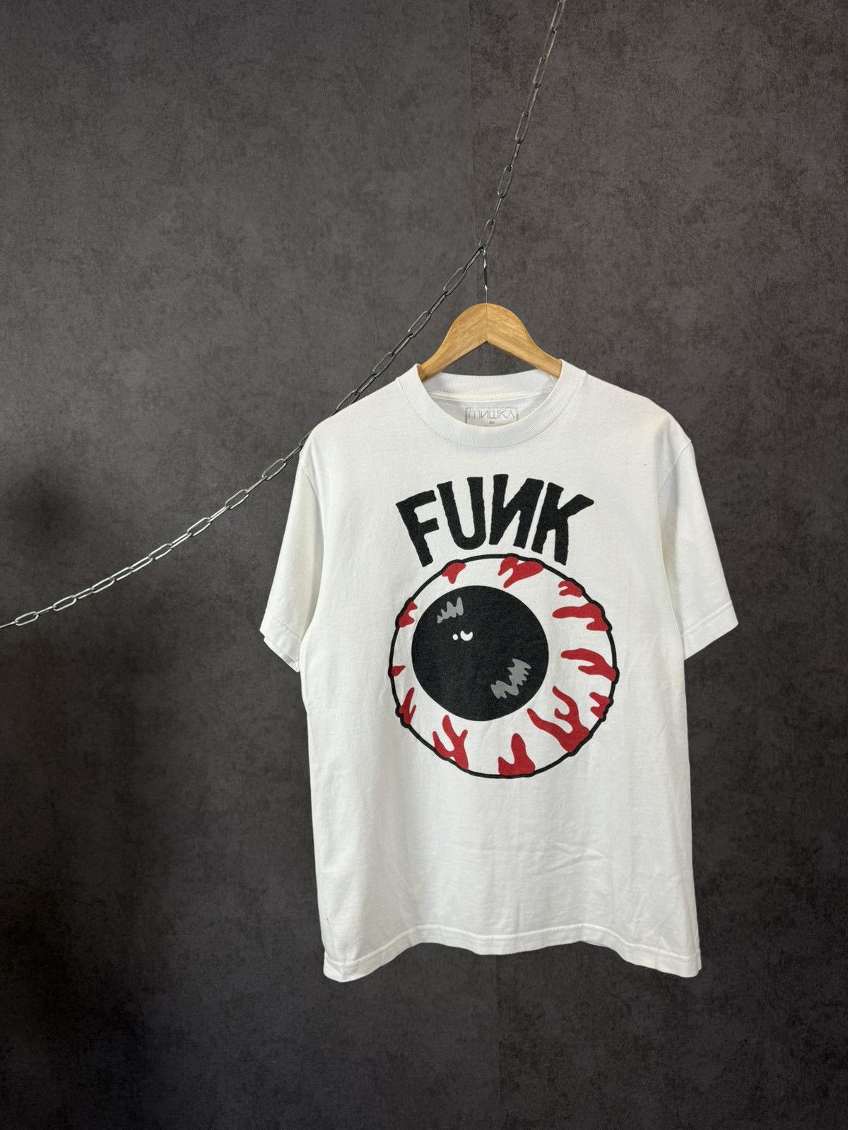 Mishka for PLNDR designer center logo made in USA tee