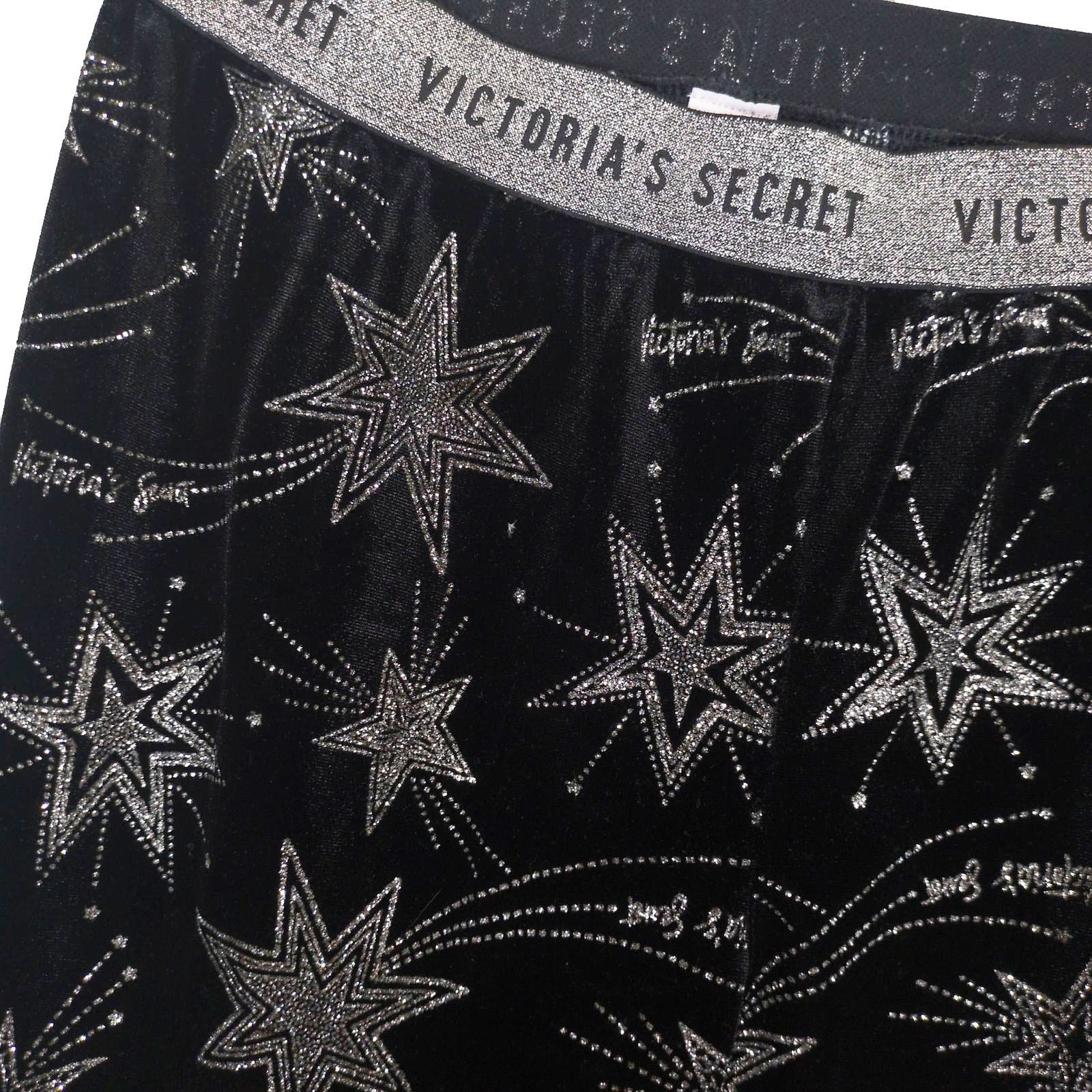 Victoria's Secret Victoria's Secret Shooting Stars Black Velvet Leggings Size 28" / US 6 / IT 42 - 3 Thumbnail