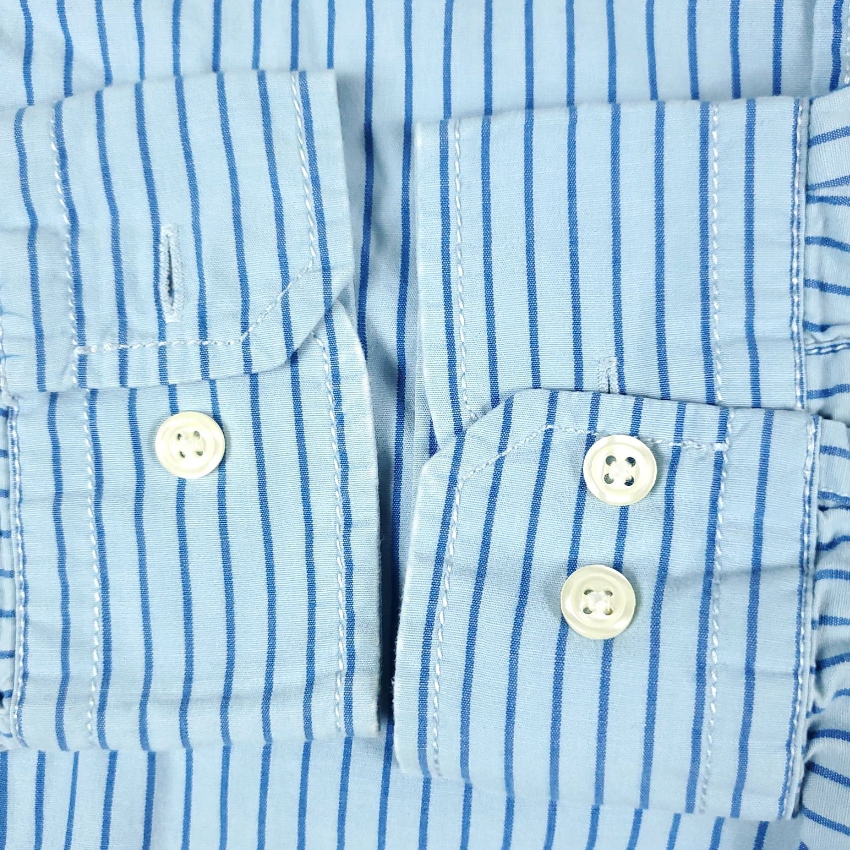 Nautica Nautica Button Up Shirt Mens Large Blue Striped Long Sleeve Classic Preppy Size US L / EU 52-54 / 3 - 5 Thumbnail