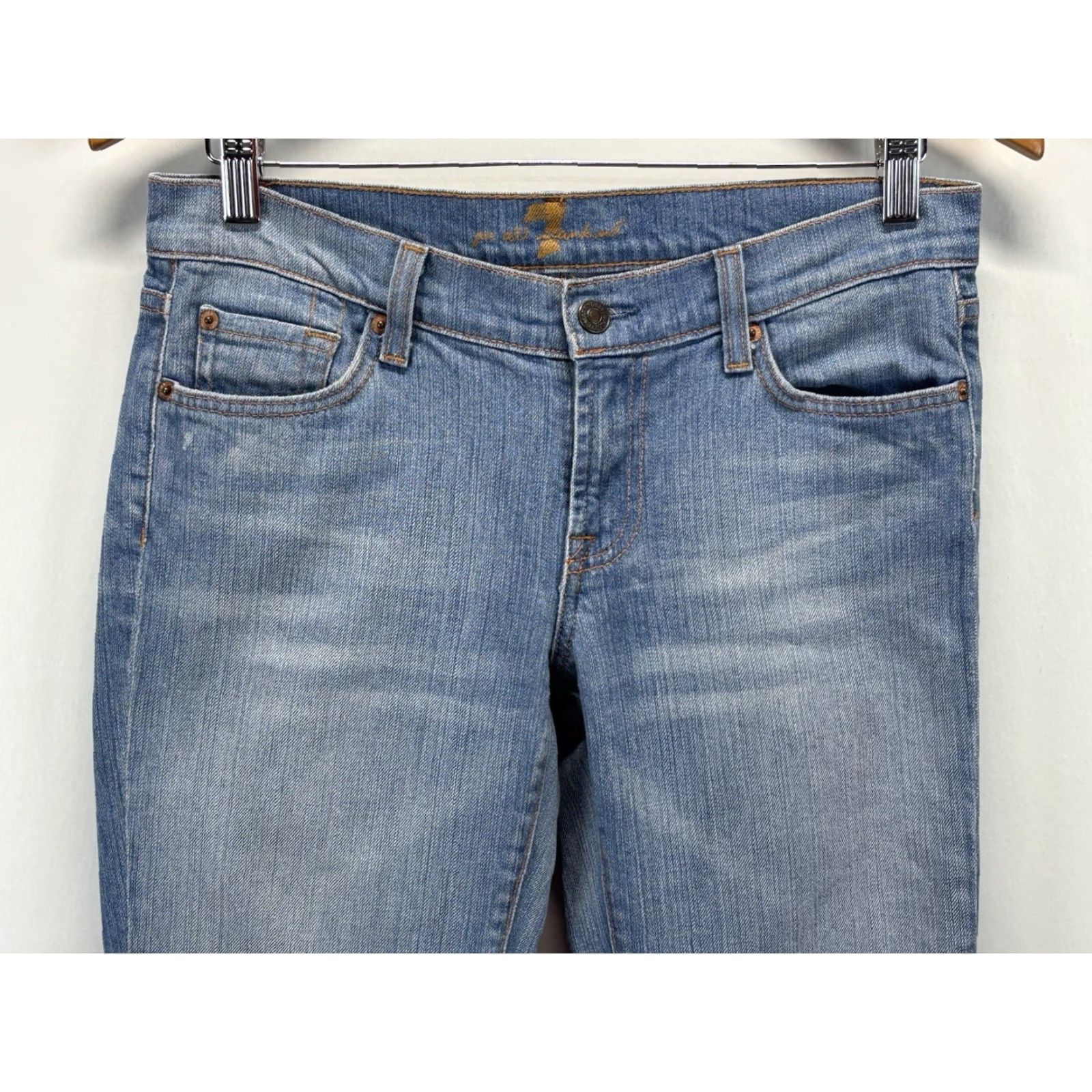 7 For All Mankind VINTAGE 7 For All Mankind Bootcut Jeans Women Size 28 Light Wash Denim USA Y2K Flare Size 28" / US 6 / IT 42 - 2 Thumbnail
