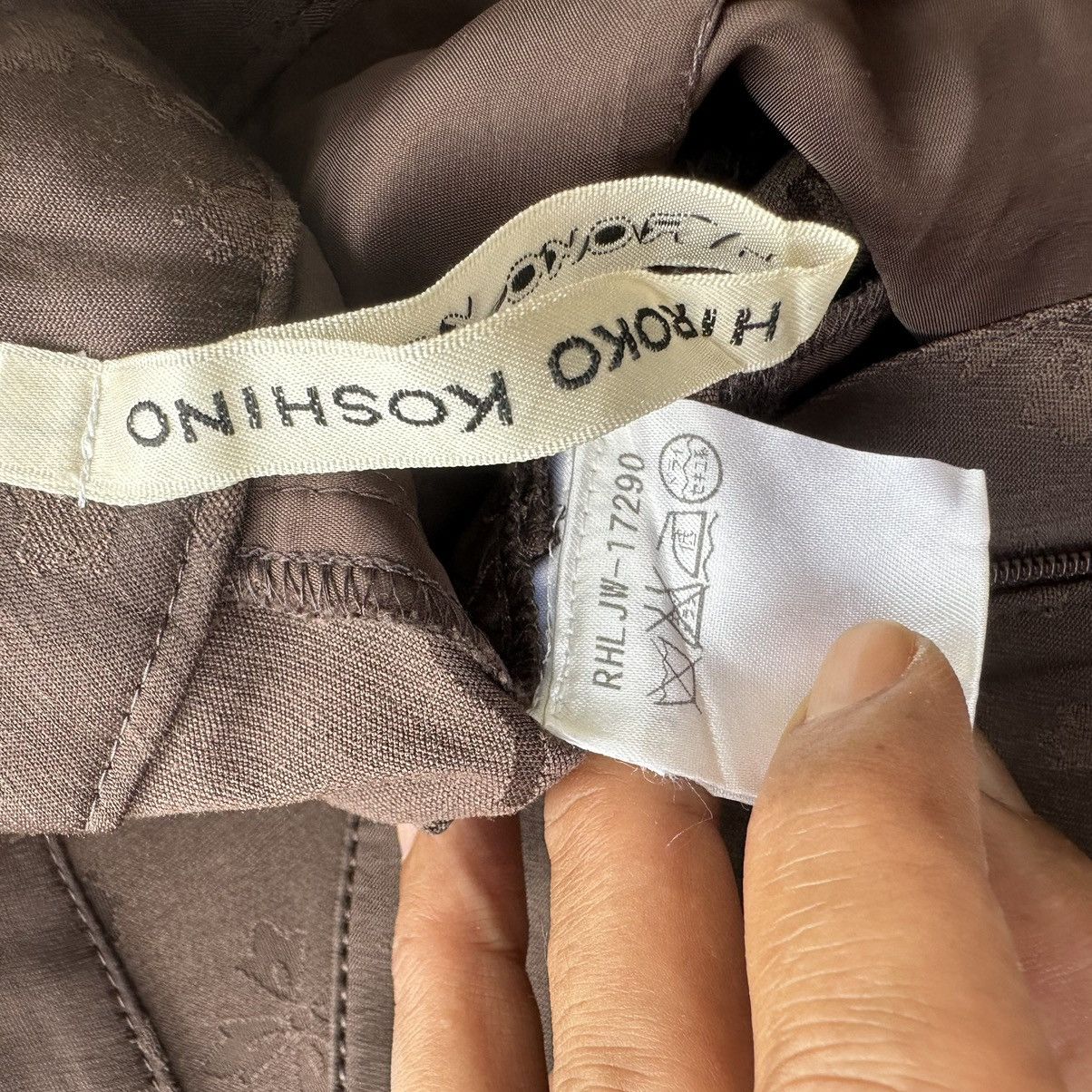 Hiroko Koshino Homme × Japanese Brand VINTAGE HIROKO KOSHINO HOMME STRETCHABLE MONOGRAM PANTS Size 28" / US 6 / IT 42 - 12 Thumbnail