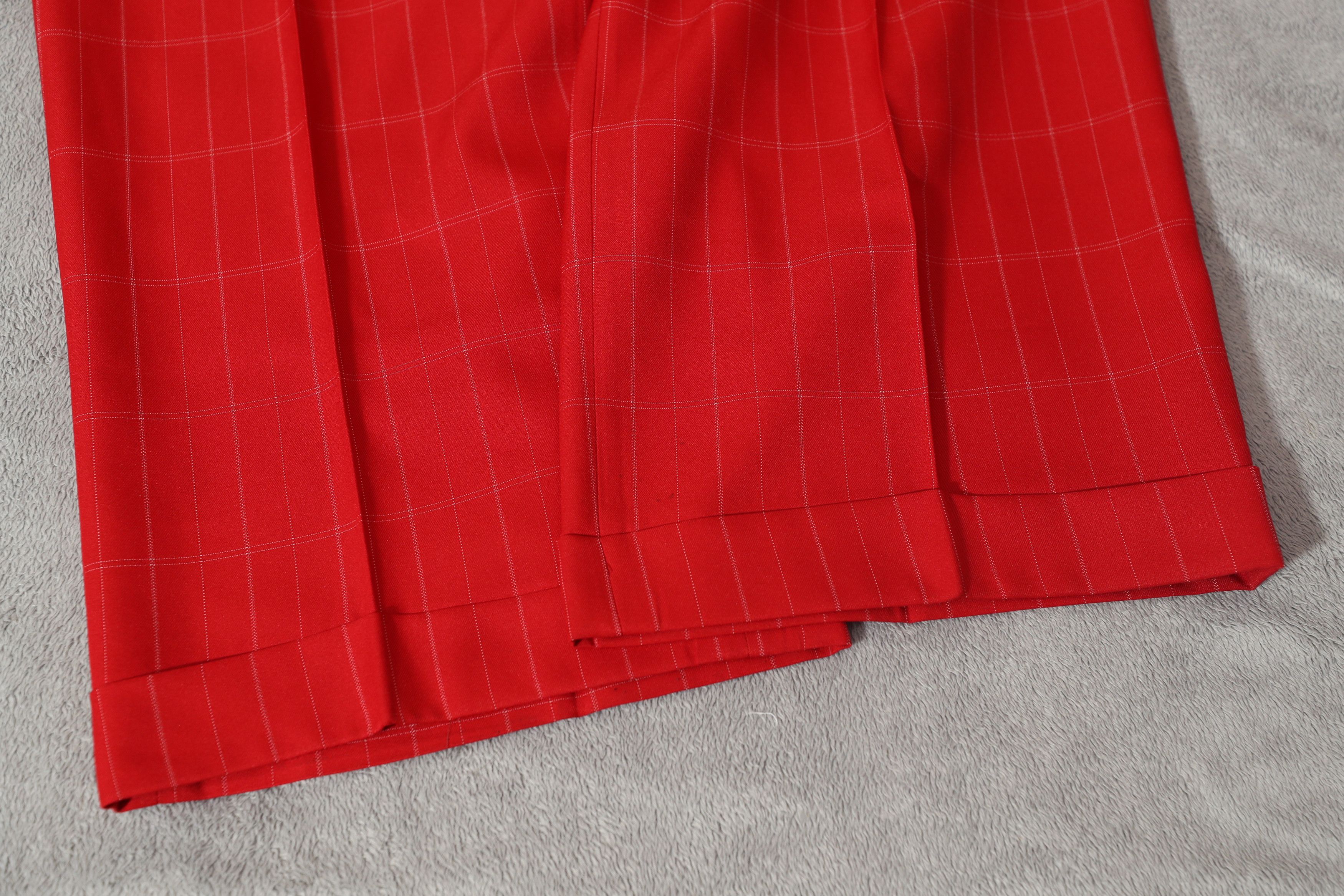 Other Il Canto Vintage Italian Red Striped Dress Pants (39) Size US 39 - 14 Thumbnail