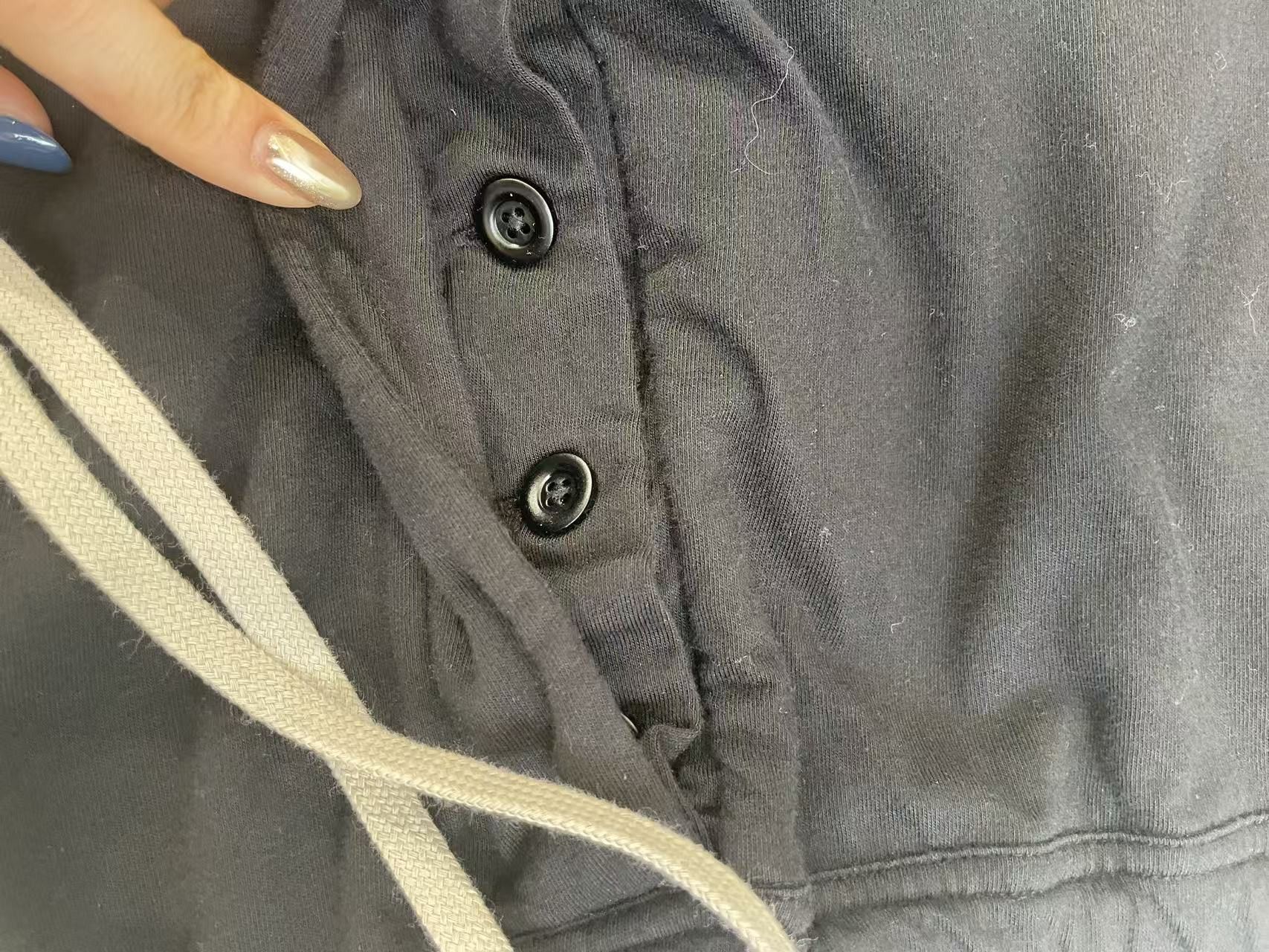 Rick Owens Drkshdw RICK OWENS DRKSHDW Berlin Dust Drawstring Black Pants RN Size US 29 - 6 Thumbnail
