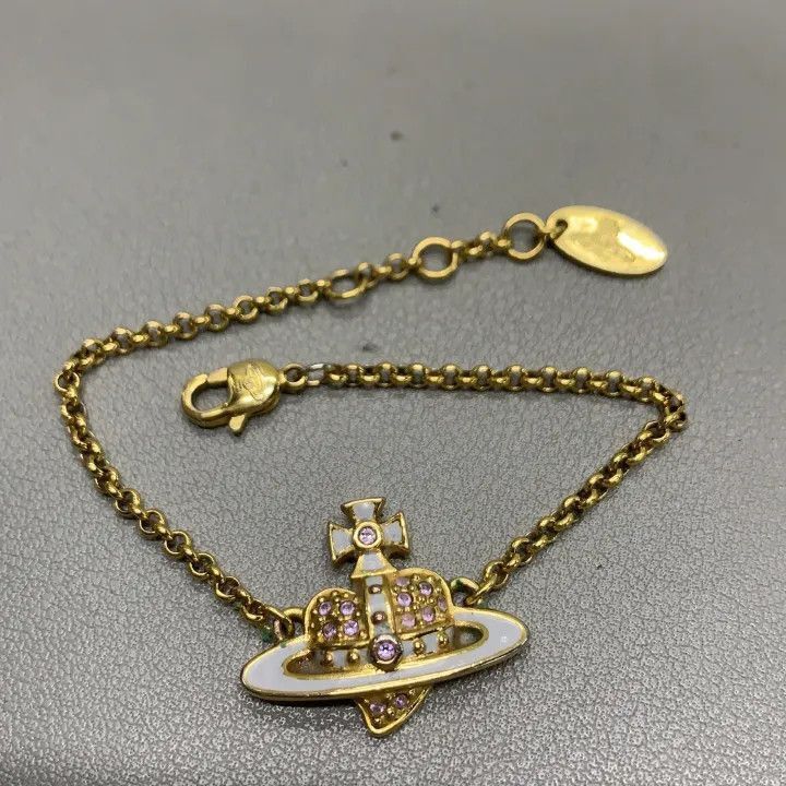 Vivienne Westwood Vivienne Westwood Brass Logo Bracelet for Women Size ONE SIZE - 9 Thumbnail