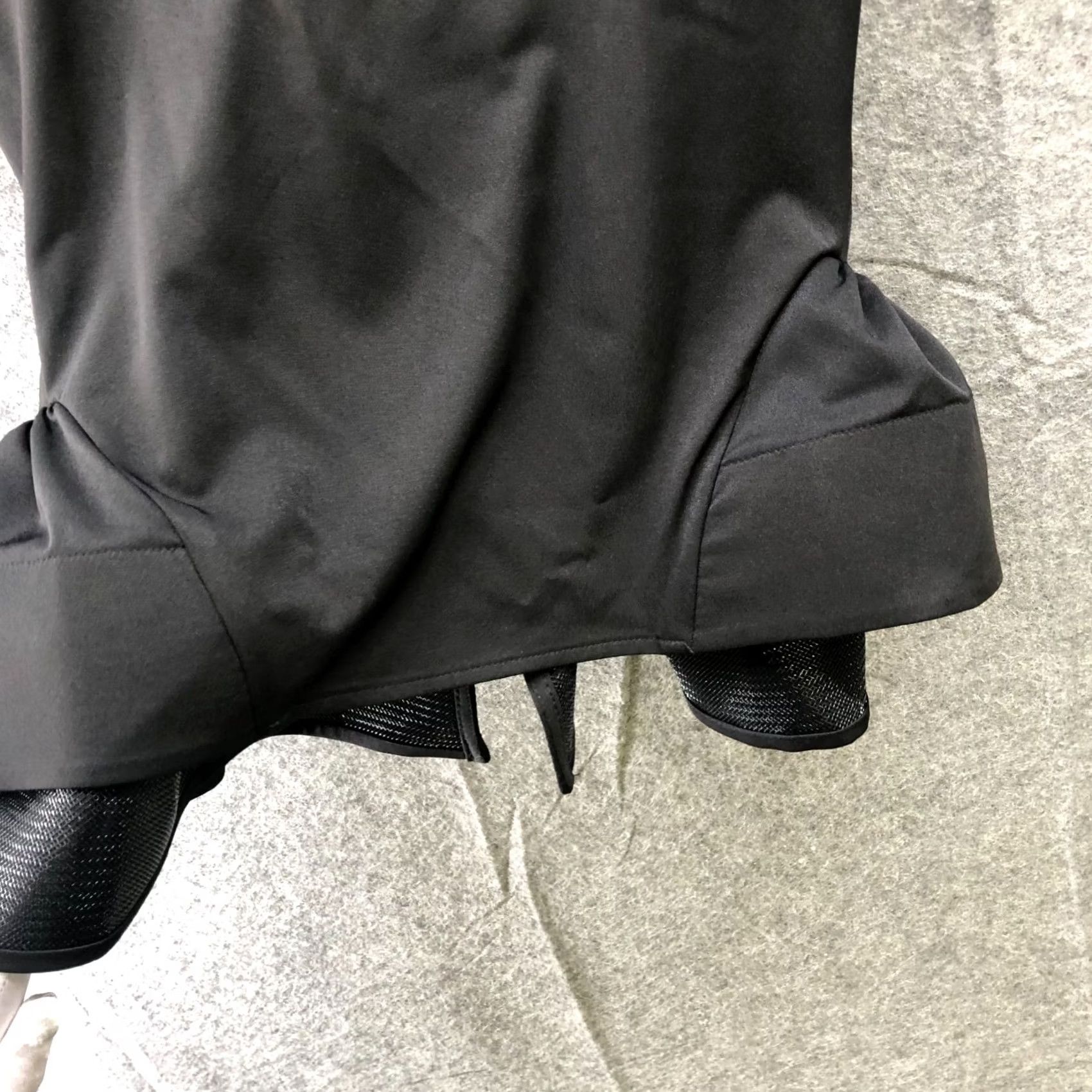 Vintage Gracia Skirt Womens S Black Ruched Zipper Front Midi Bodycon Ruffle Size 28" / US 6 / IT 42 - 5 Thumbnail