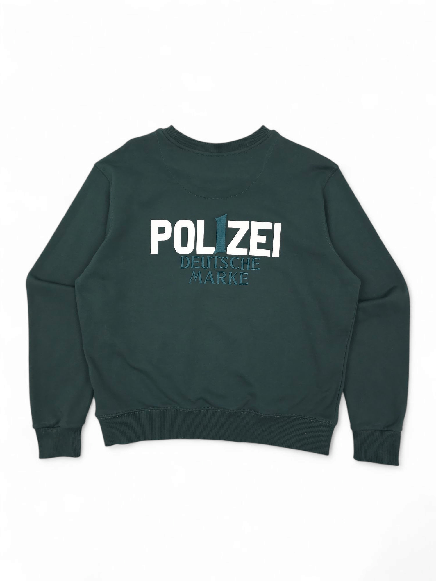 Vintage 💎 Vintage Green Polizei Kanye Vetements Crewneck Sweatshirt Size US L / EU 52-54 / 3 - 1 Thumbnail