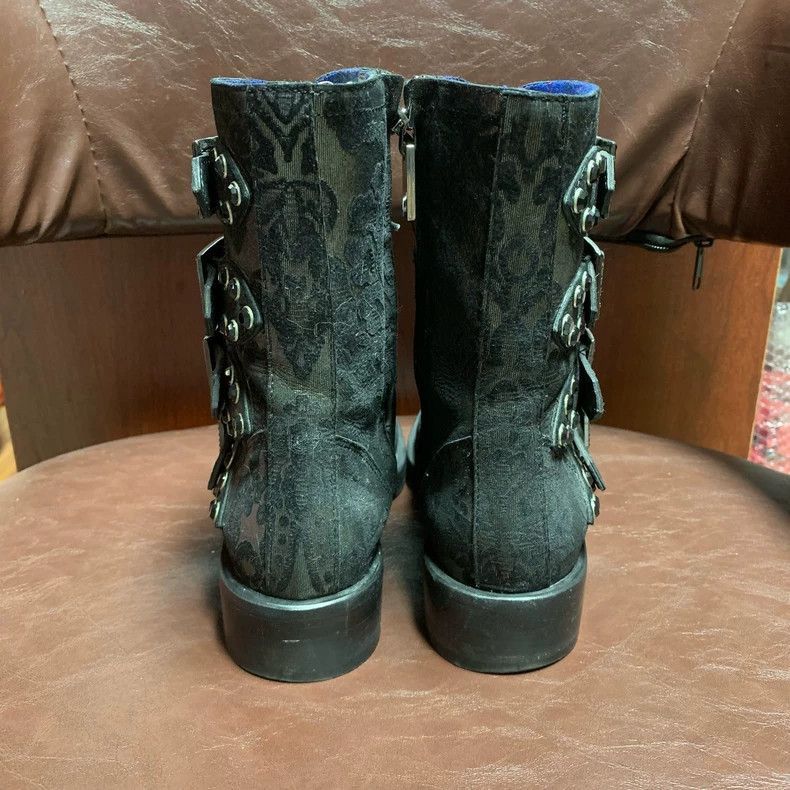 Gucci Stylish Black BLocco Boots with Straps-2505 Size US 4.5 / IT 34.5 - 6 Thumbnail