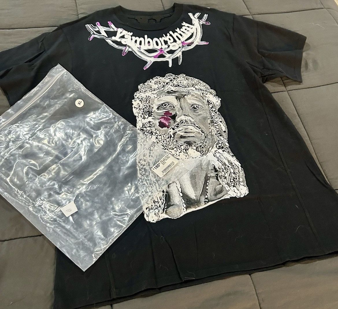 Vlone Vlone x Yams Day Jesus Piece T-Shirt 'Black' Size Large Size US XL / EU 56 / 4 - 12 Thumbnail