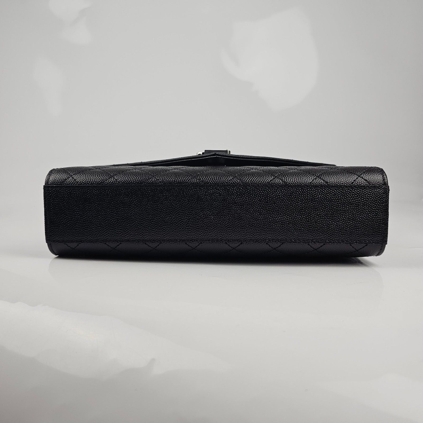 Saint Laurent Paris YSL Medium Envelope Black Leather Shoulder Bag New Size ONE SIZE - 8 Thumbnail