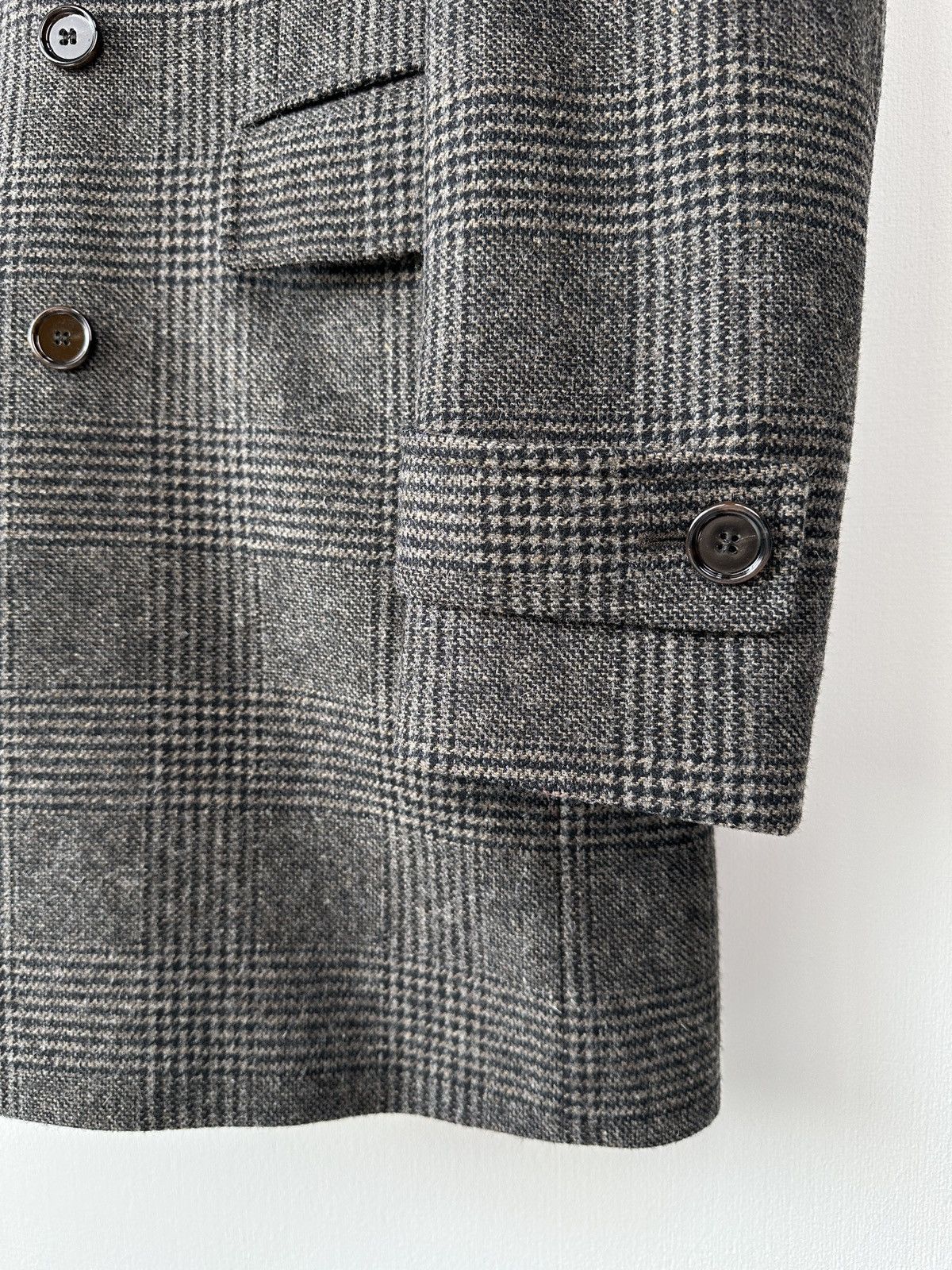 Hugo Boss HUGO BOSS Plaid Check Double Breasted Wool Coat Men’s US 42R Size US L / EU 52-54 / 3 - 5 Thumbnail