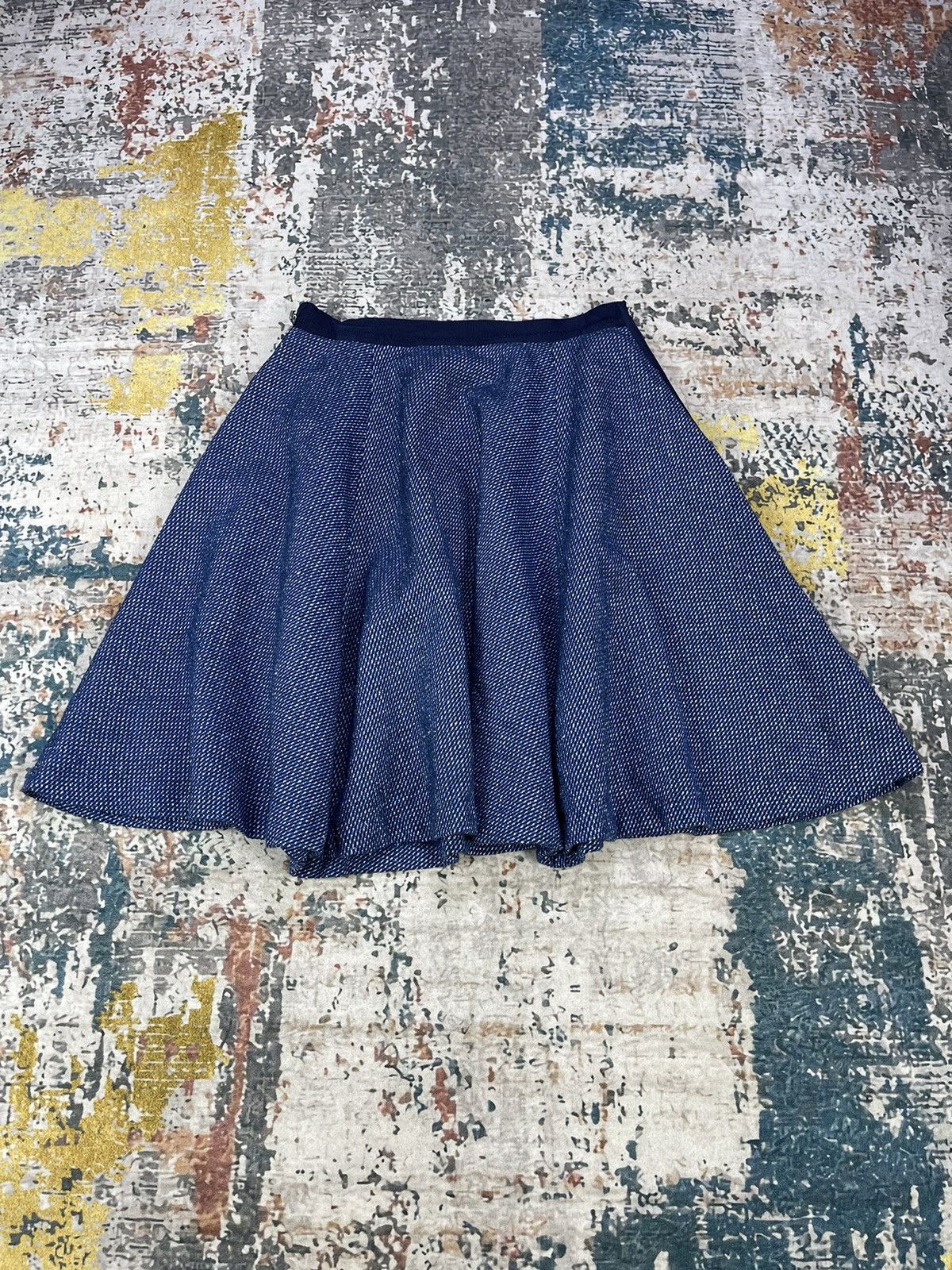 Lanvin Lanvin En Bleu Mini Skirt Size 26" / US 2 / IT 38 - 1 Thumbnail