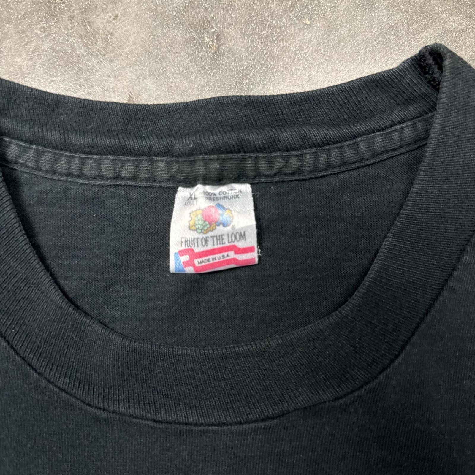 Fruit Of The Loom Black vintage 90s Streetwear Fruit Of The Loom T-Shirt Size US XL / EU 56 / 4 - 4 Thumbnail