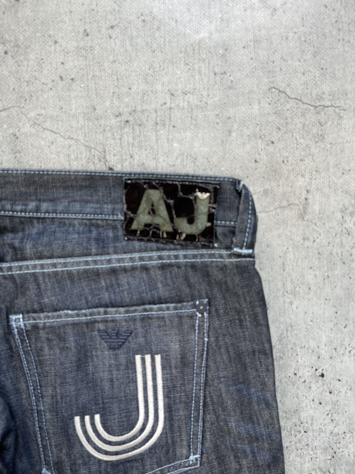 Armani 🇮🇹Armani Jeans y2k vintage distressed straight jeans Italy Size US 38 / EU 54 - 4 Thumbnail