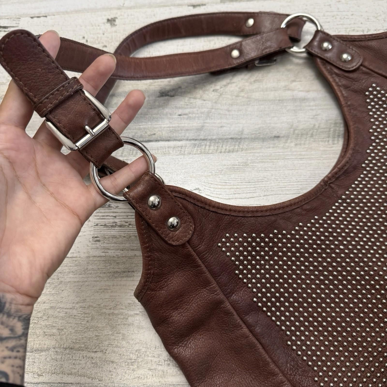 Designer Maurizio Taiuti Leather Stud Bag Size ONE SIZE - 4 Thumbnail